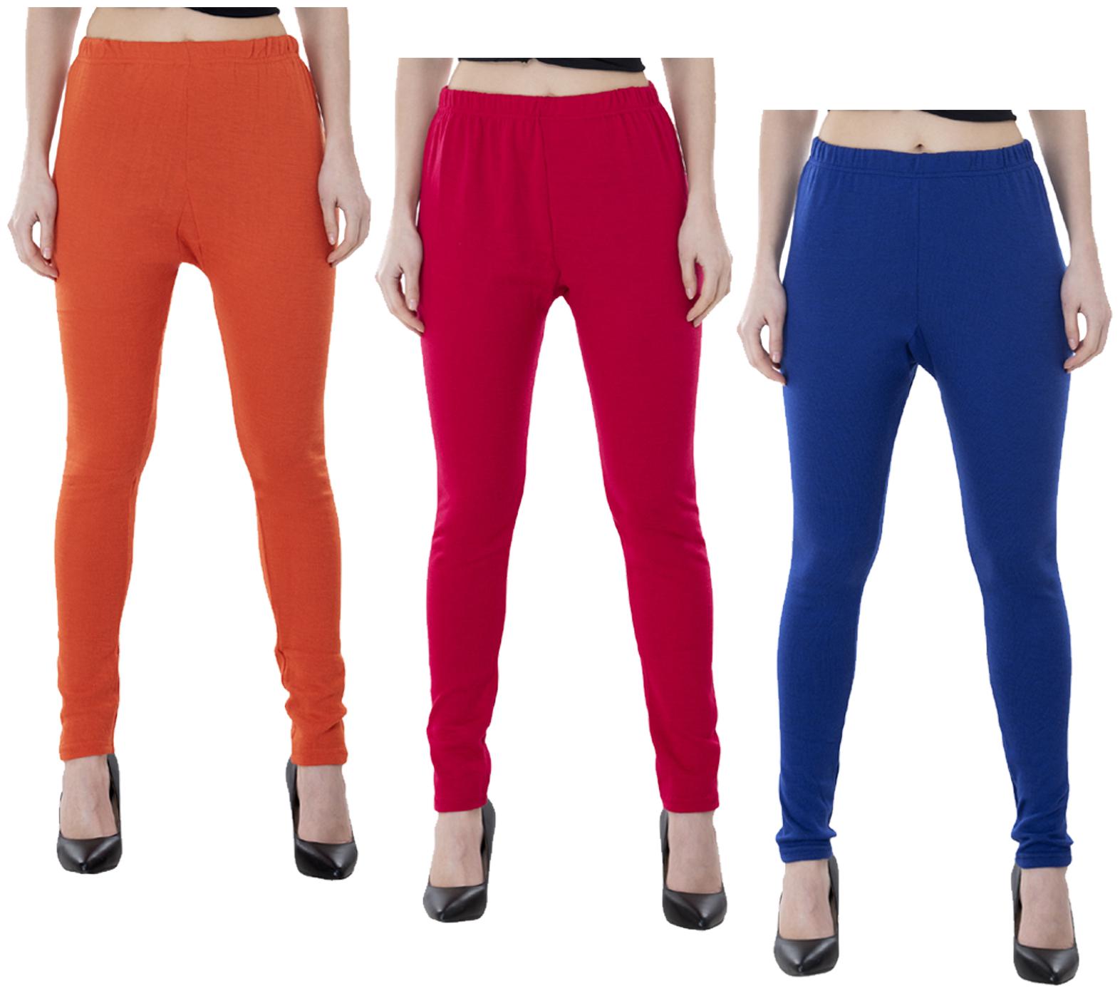 

IndiWeaves Women Warm Wollen Lycra Legging (Pack of 3)