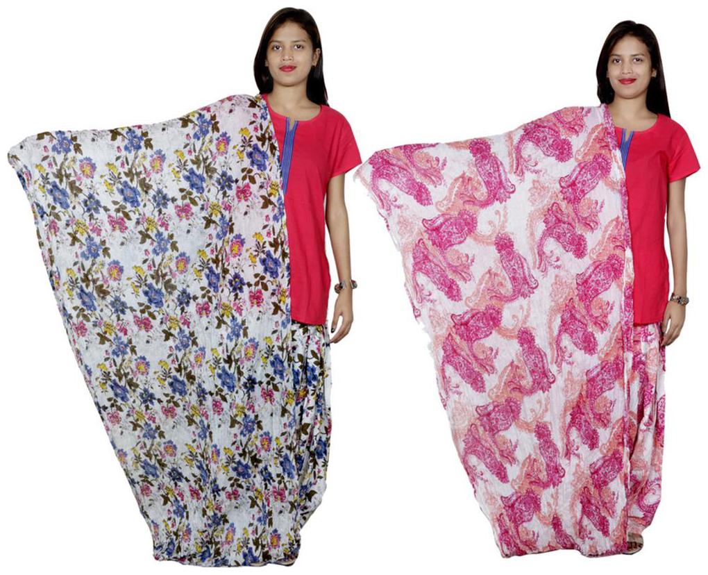 

Indiweaves Cotton Patiala Salwar With Dupatta Combo