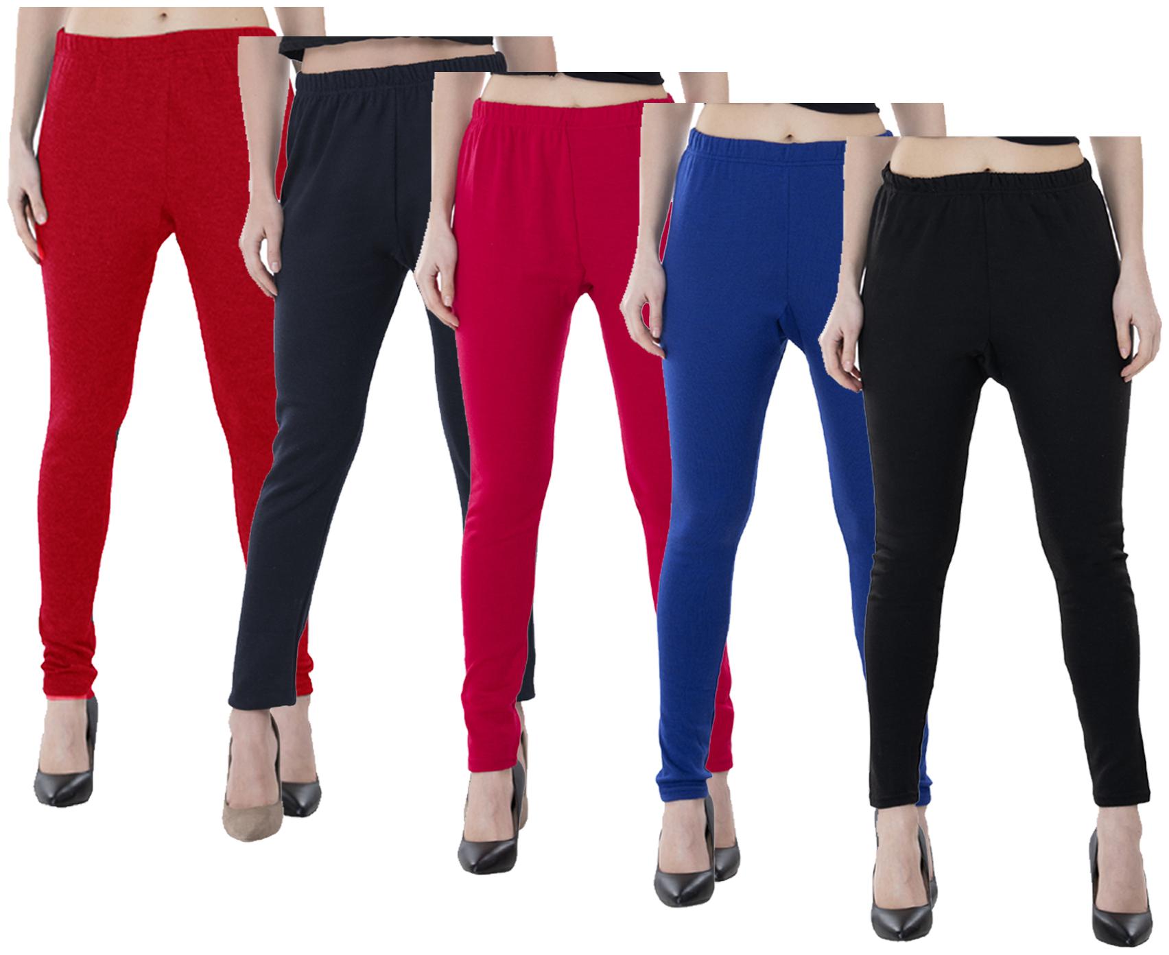 

IndiWeaves Women Warm Wollen Lycra Legging (Pack of 5)
