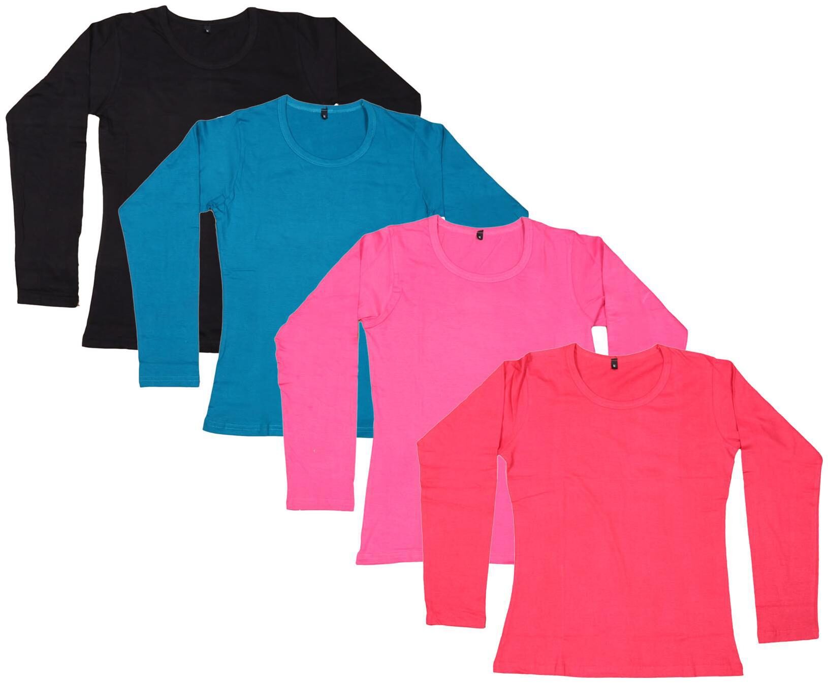 

Indiweaves Women Multi Regular fit Round neck Cotton T shirt