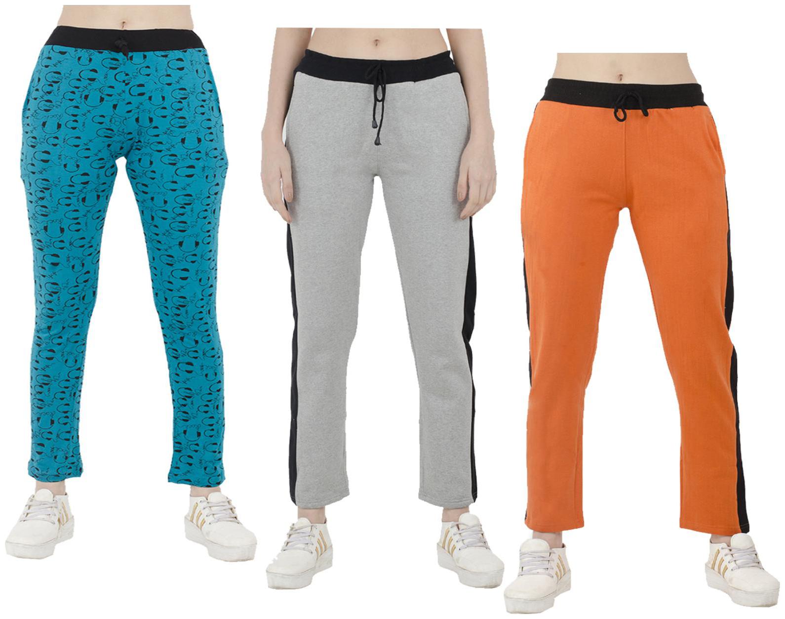 

Indiweaves Women Regular fit Polyester Printed Track pants - Multi