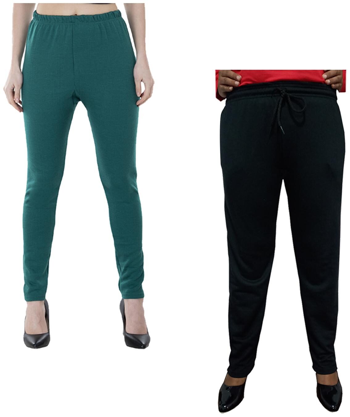 

Indiweaves Women Regular fit Fleece Solid Track pants - Multi