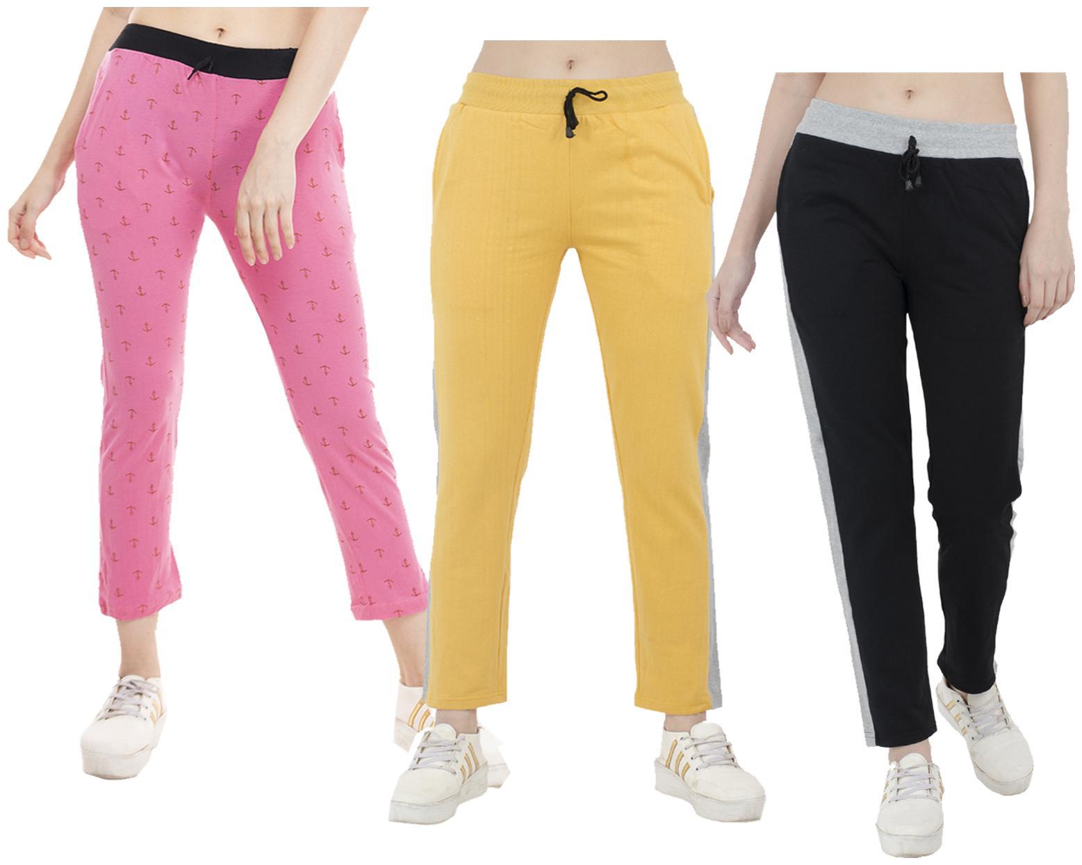 

Indiweaves Women Regular fit Polyester Printed Track pants - Multi