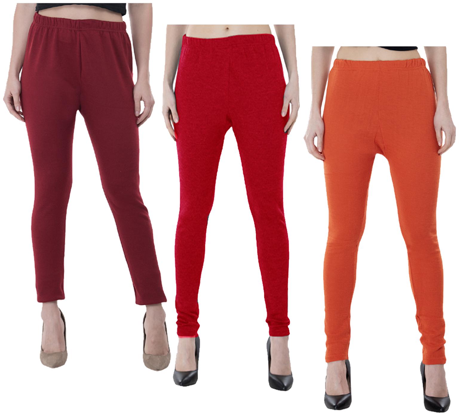 

IndiWeaves Women Warm Wollen Lycra Legging (Pack of 3)