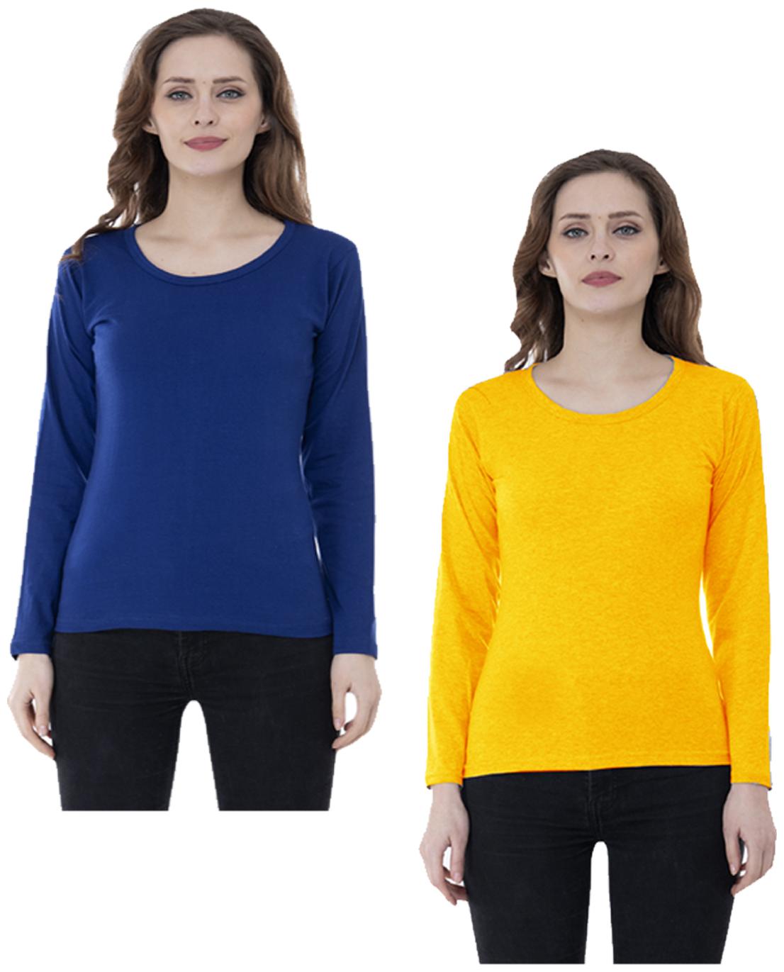 

Indiweaves Women Multi Regular fit Round neck Cotton T shirt