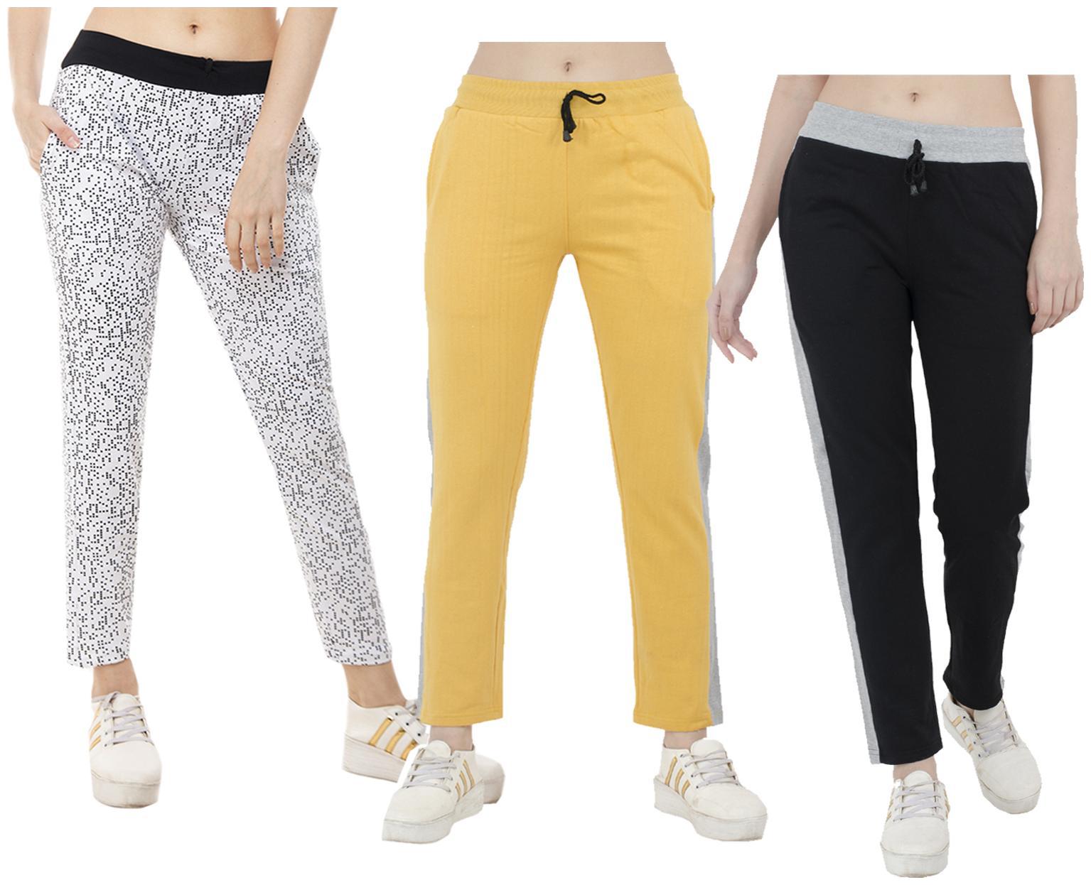 

Indiweaves Women Regular fit Polyester Printed Track pants - Multi