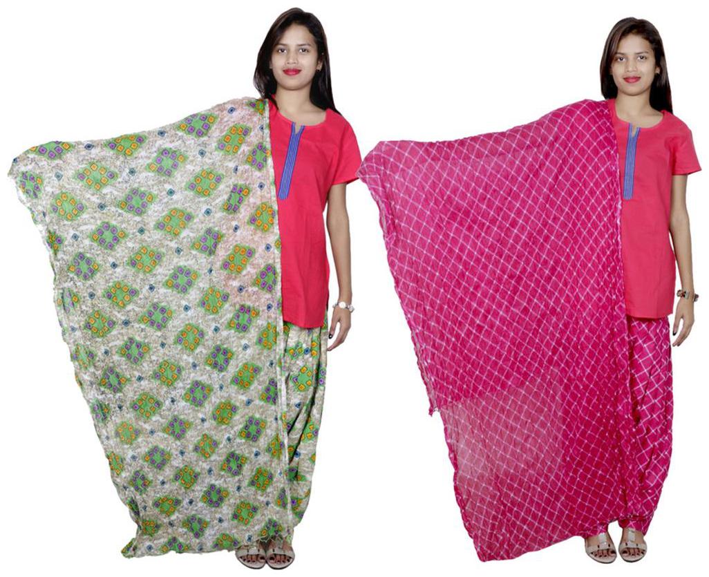 

Indiweaves Cotton Patiala Salwar With Dupatta Combo