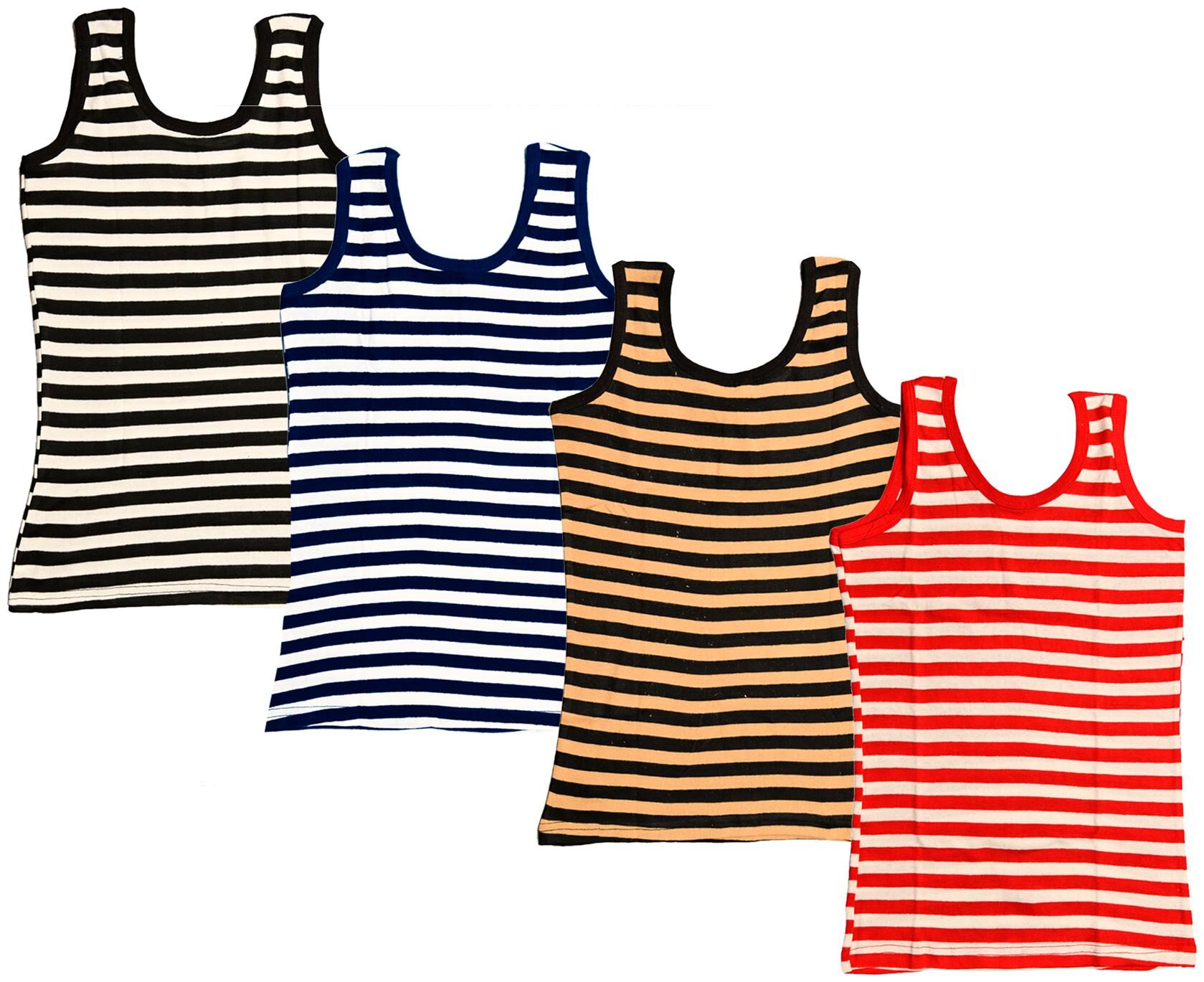 

Indiweaves Women Multi Regular fit U neck Cotton Tank top