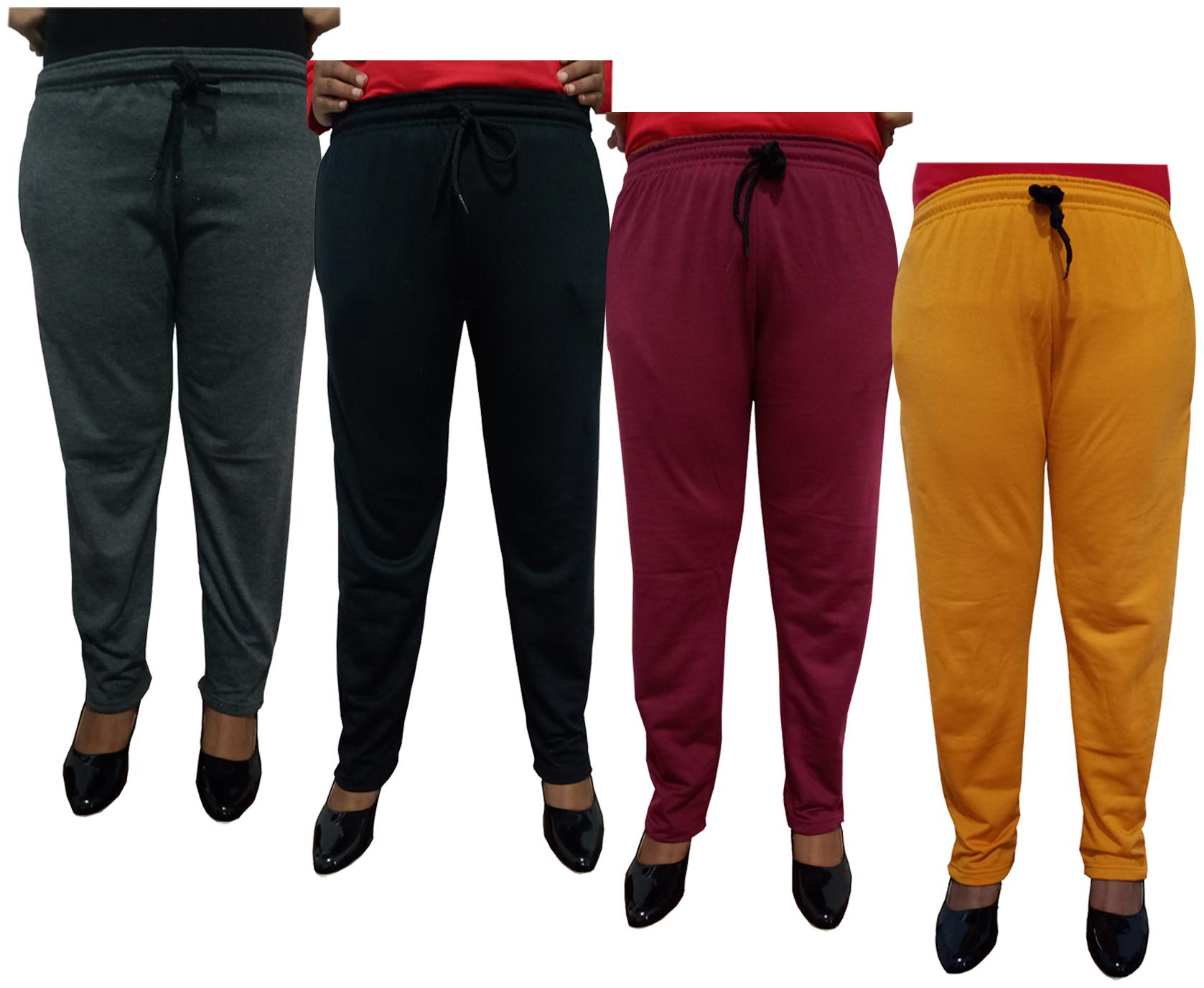 

Indiweaves Women Regular fit Fleece Solid Track pants - Multi