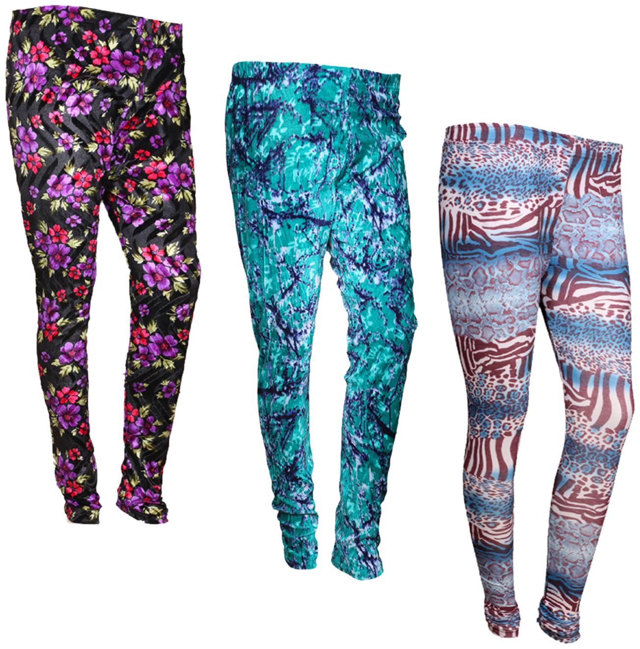 

IndiWeaves Women Cotton Printed Legging and Velvet Printed Leggings (Pack of 3)