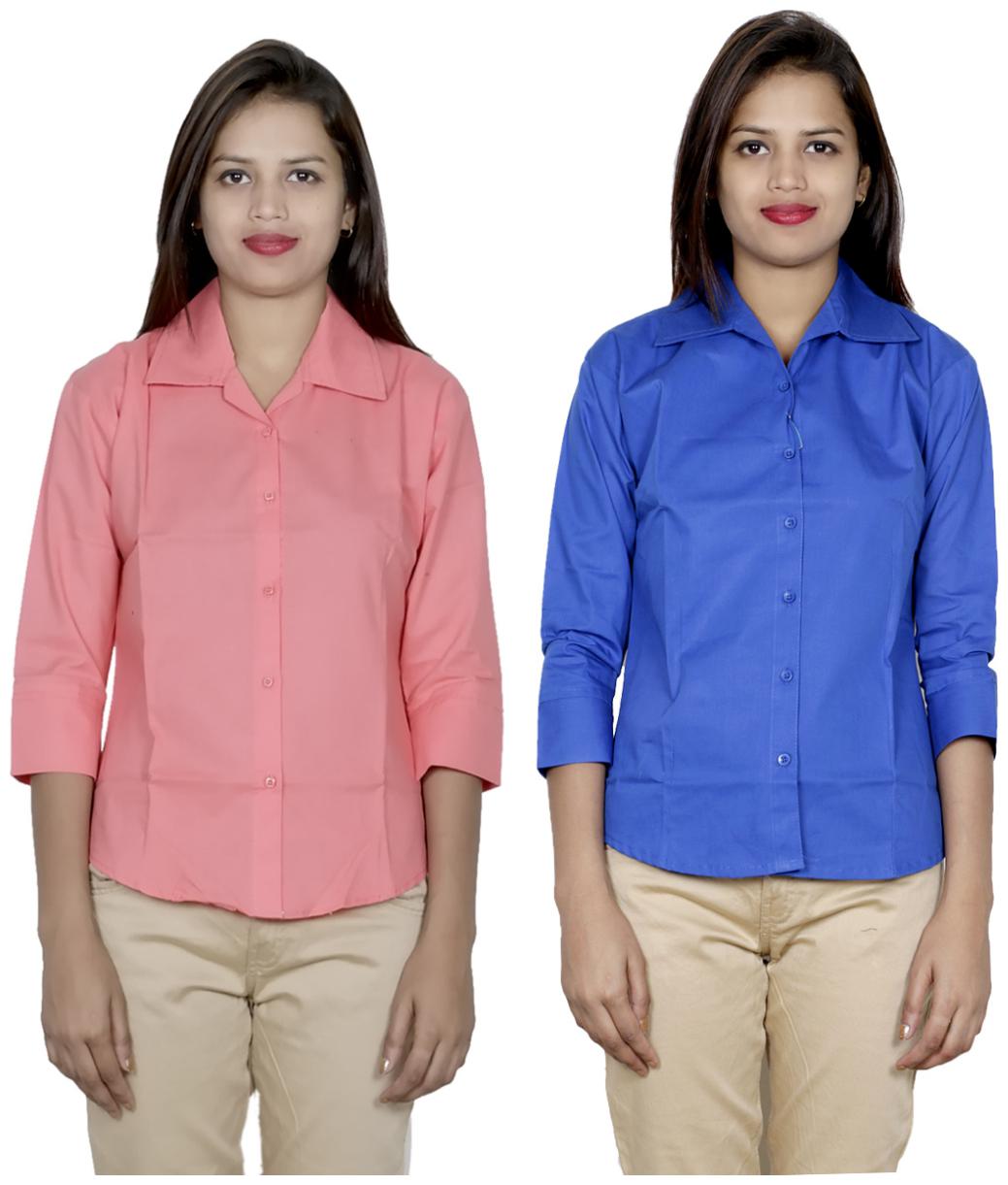 

Indiweaves Women Orange Solid Regular Fit Shirt
