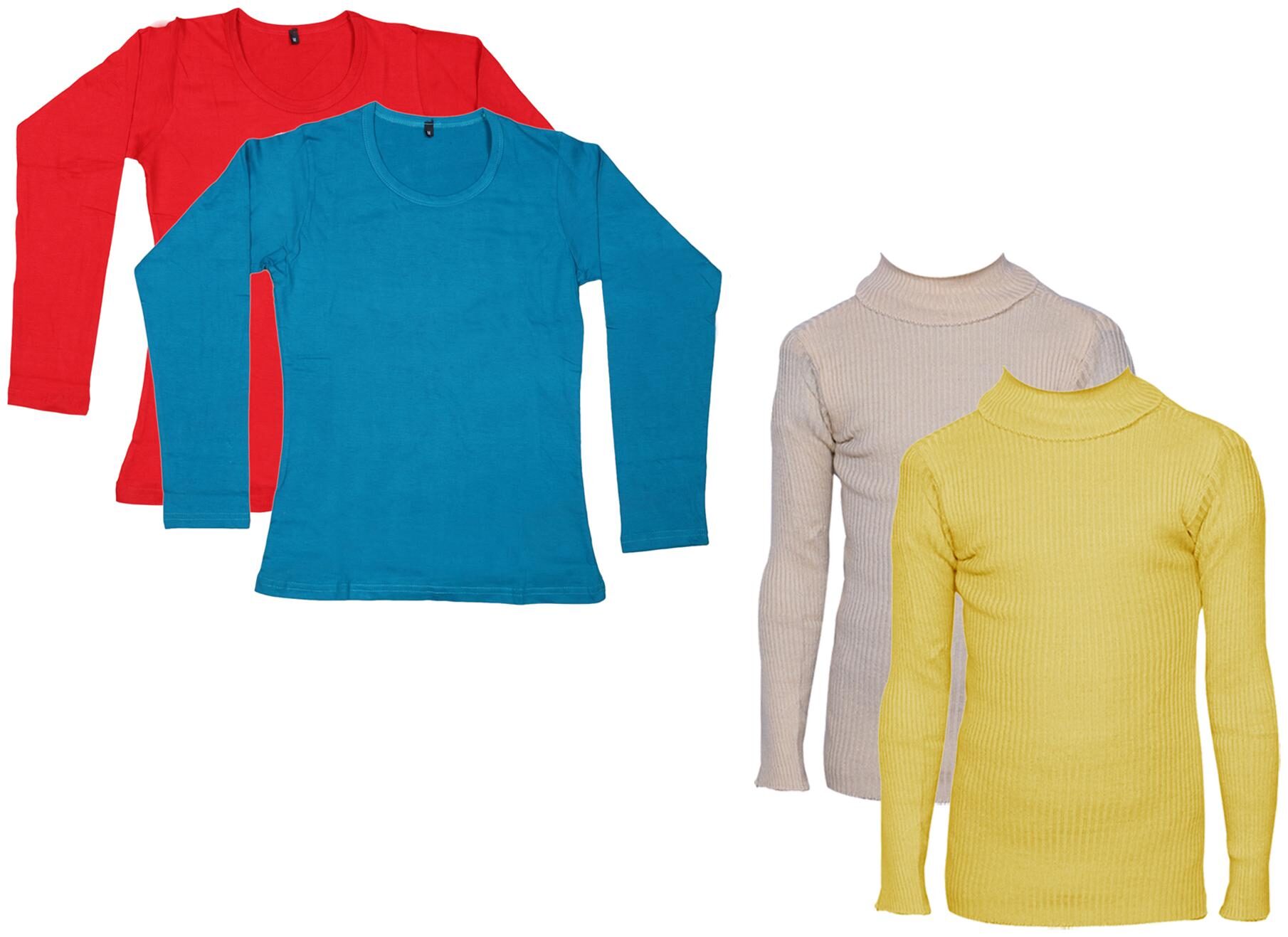 

Indiweaves Women Yellow Regular fit Round neck Cotton T shirt