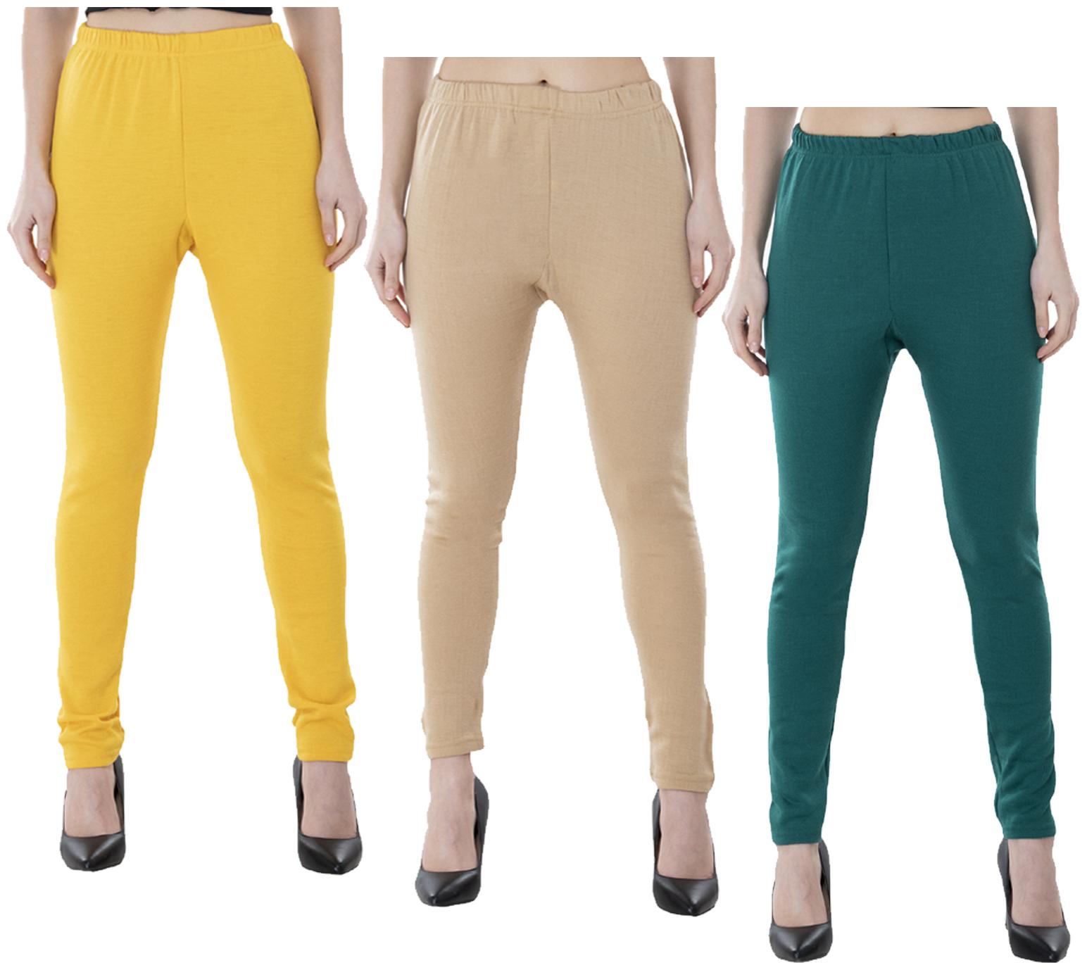 

IndiWeaves Women Warm Wollen Lycra Legging (Pack of 3)