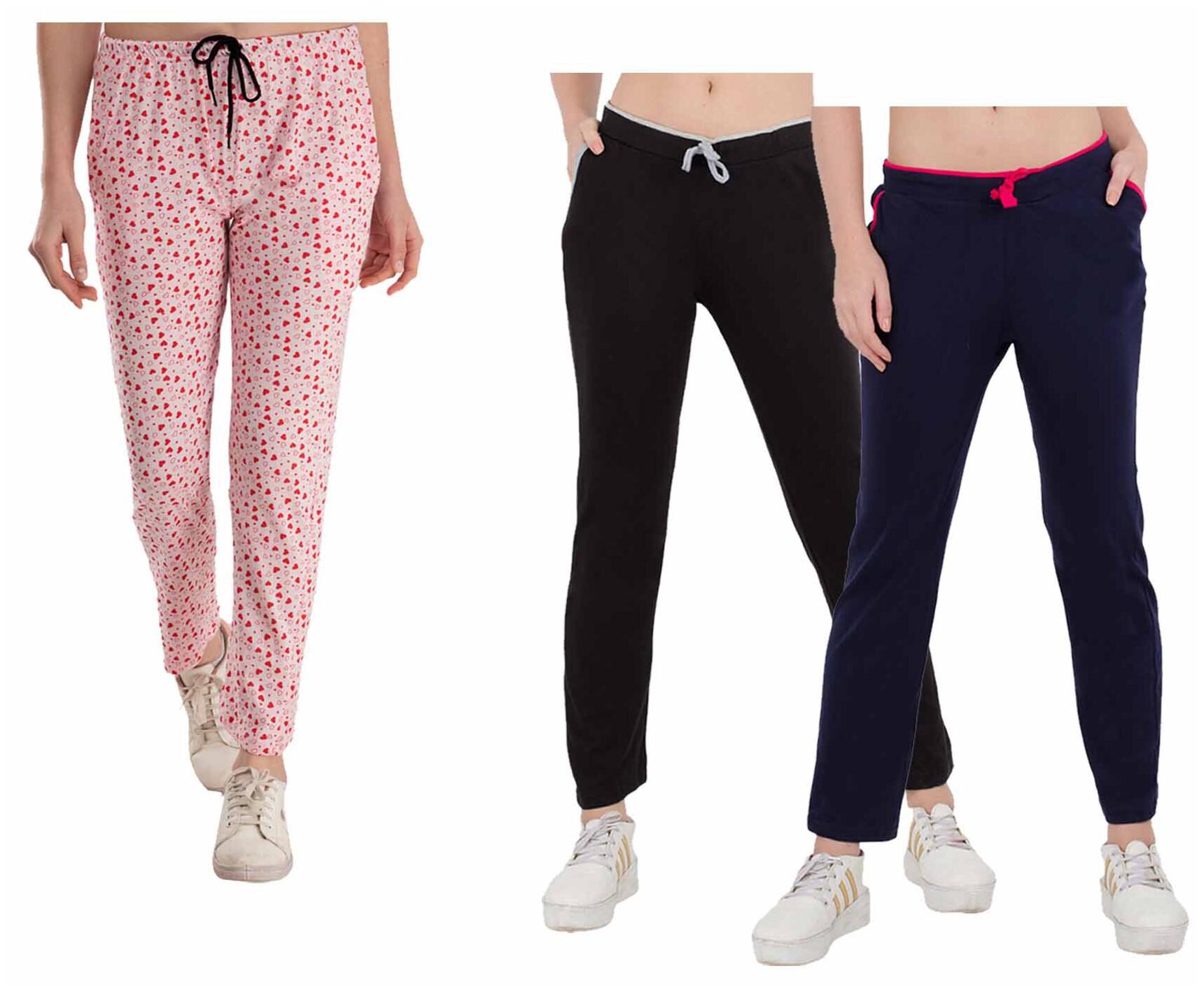 

Indiweaves Women Regular fit Cotton Printed Track pants - Multi