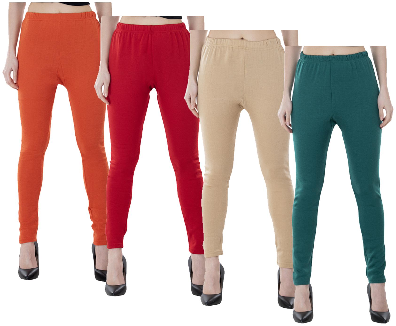

IndiWeaves Women Warm Wollen Lycra Legging (Pack of 4)