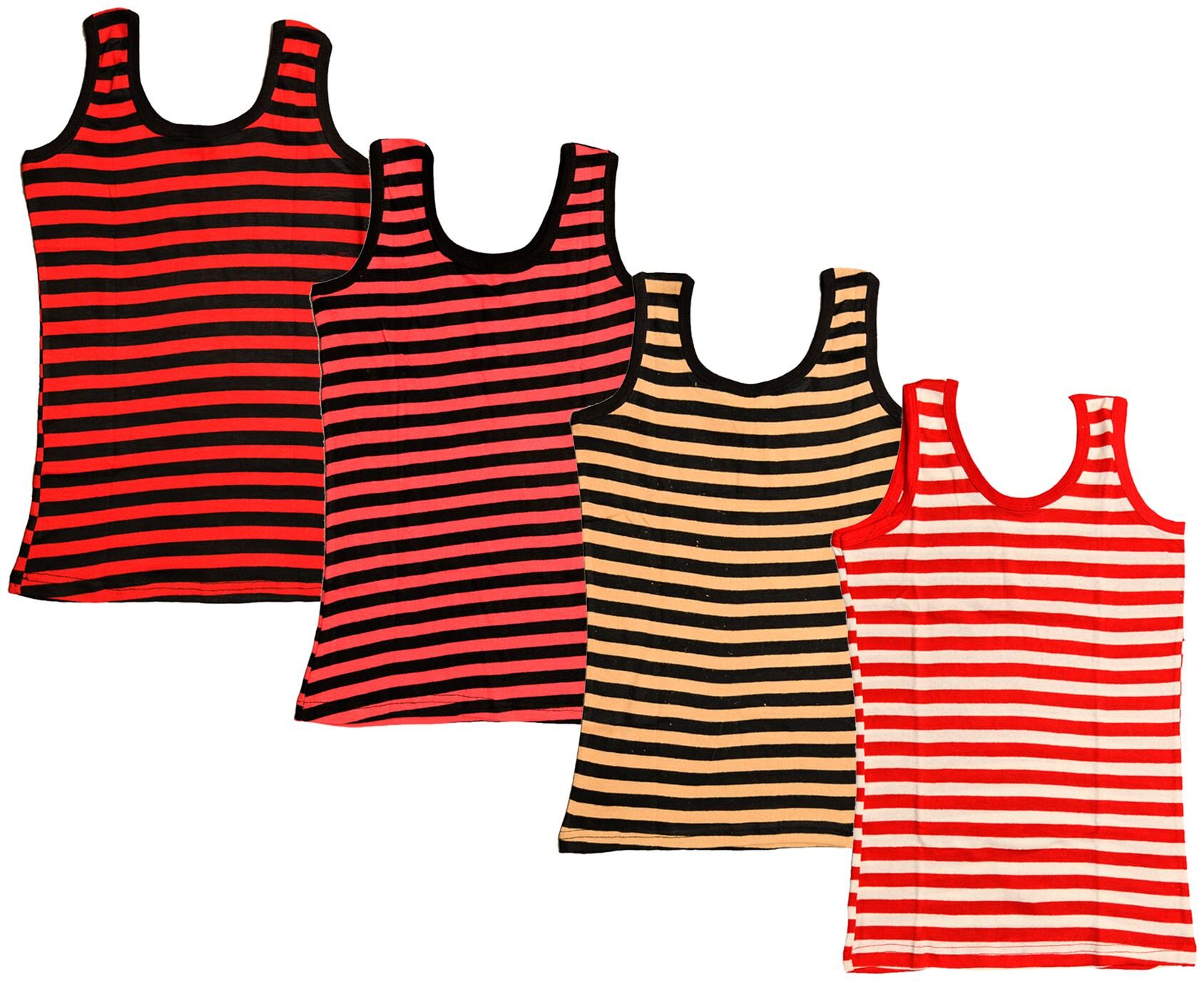 

Indiweaves Women Multi Regular fit U neck Cotton Tank top