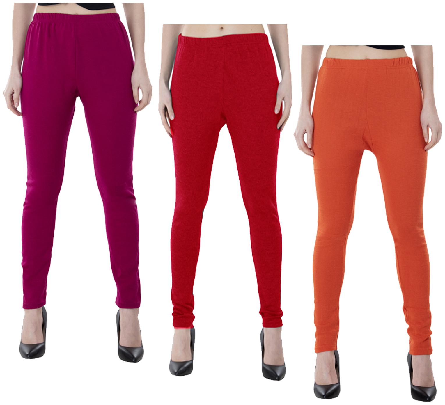 

IndiWeaves Women Warm Wollen Lycra Legging (Pack of 3)