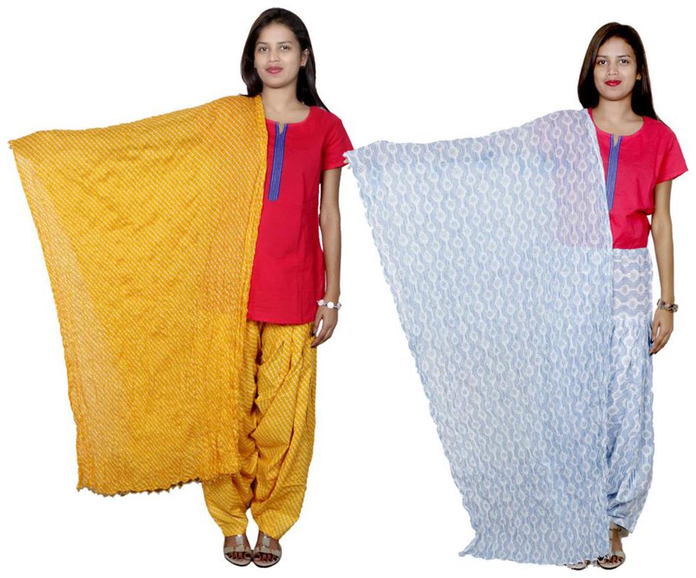 

Indiweaves Cotton Patiala Salwar With Dupatta Combo