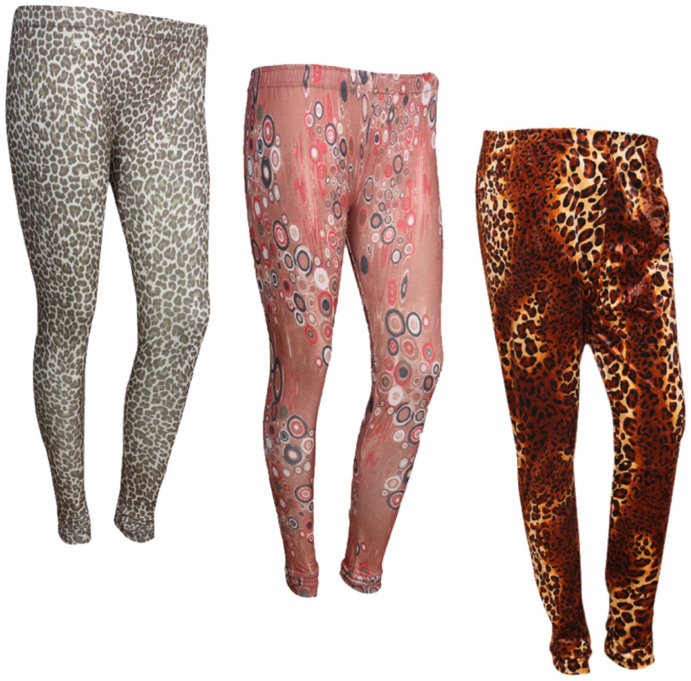

IndiWeaves Women Cotton Printed Legging and Velvet Printed Leggings (Pack of 3)