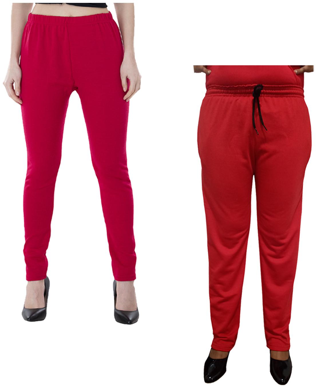

Indiweaves Women Regular fit Fleece Solid Track pants - Multi