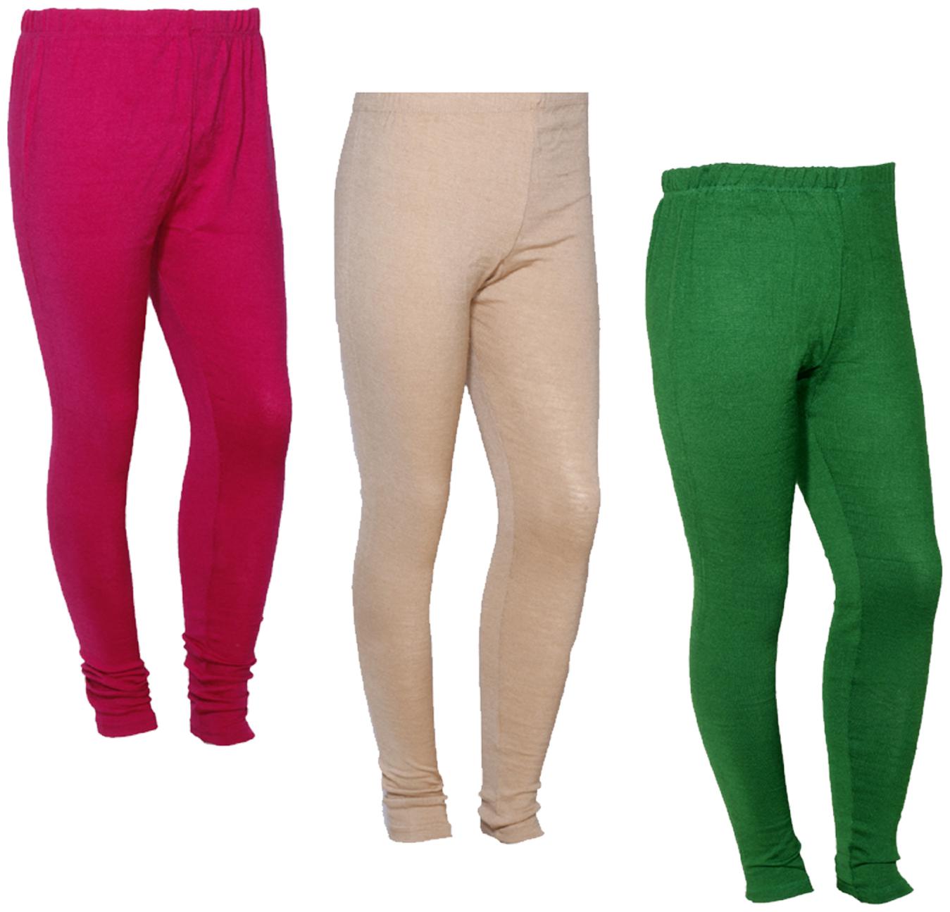 

IndiWeaves Women Warm Wollen Lycra Legging (Pack of 3)