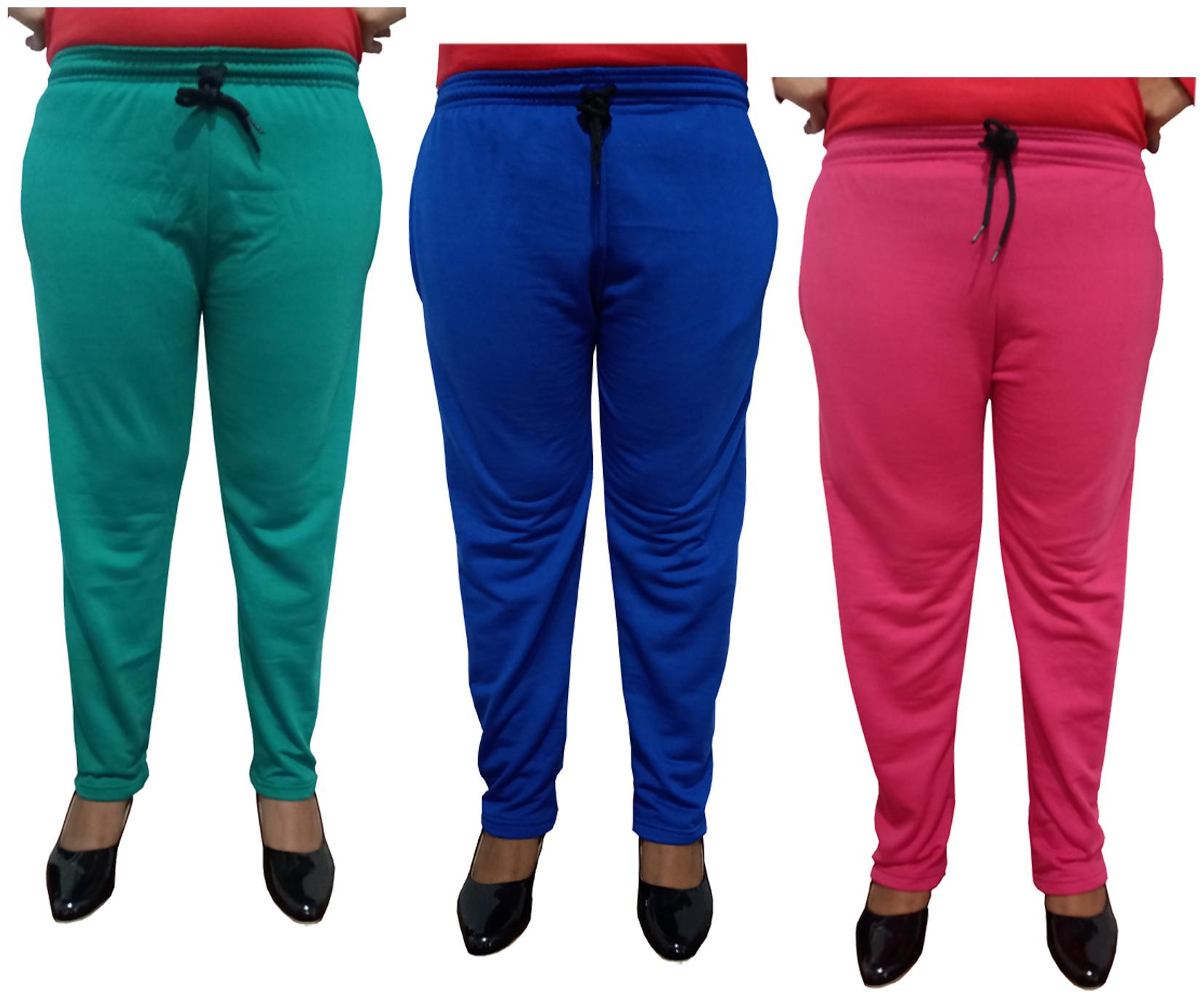 

Indiweaves Women Regular fit Fleece Solid Track pants - Multi