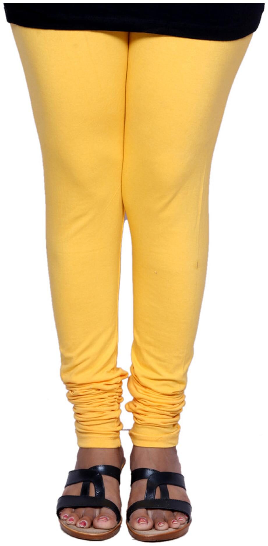 

Indiweaves Cotton Churidar - Yellow