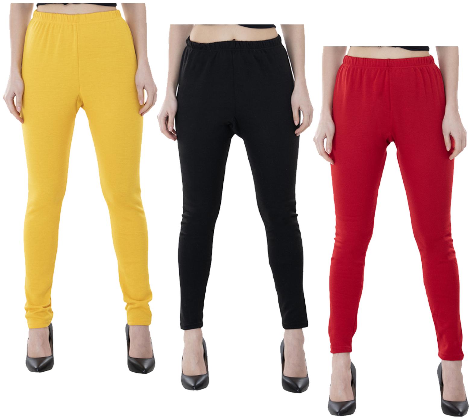 

IndiWeaves Women Warm Wollen Lycra Legging (Pack of 3)