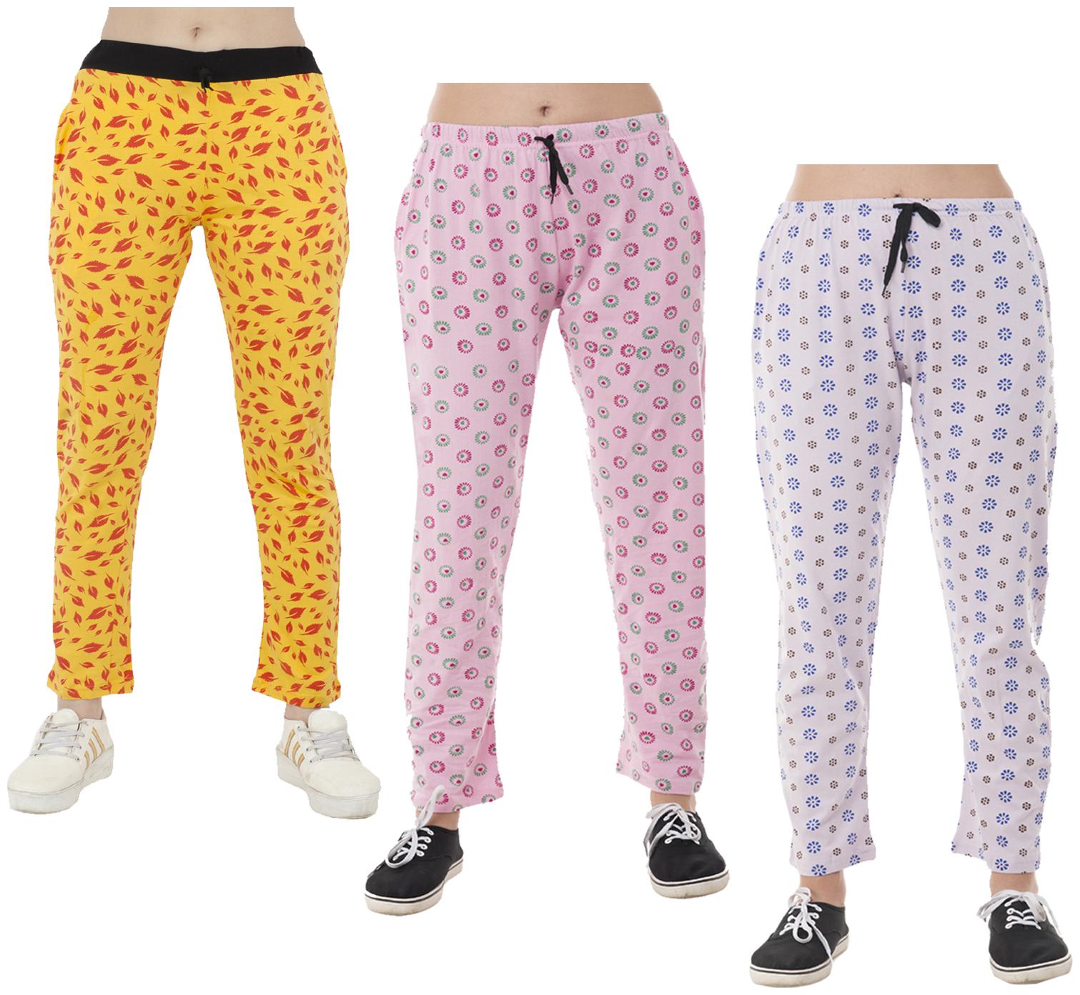 

Indiweaves Women Regular fit Cotton Printed Track pants - Multi