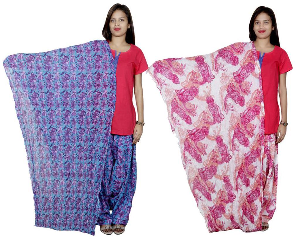 

Indiweaves Cotton Patiala Salwar With Dupatta Combo