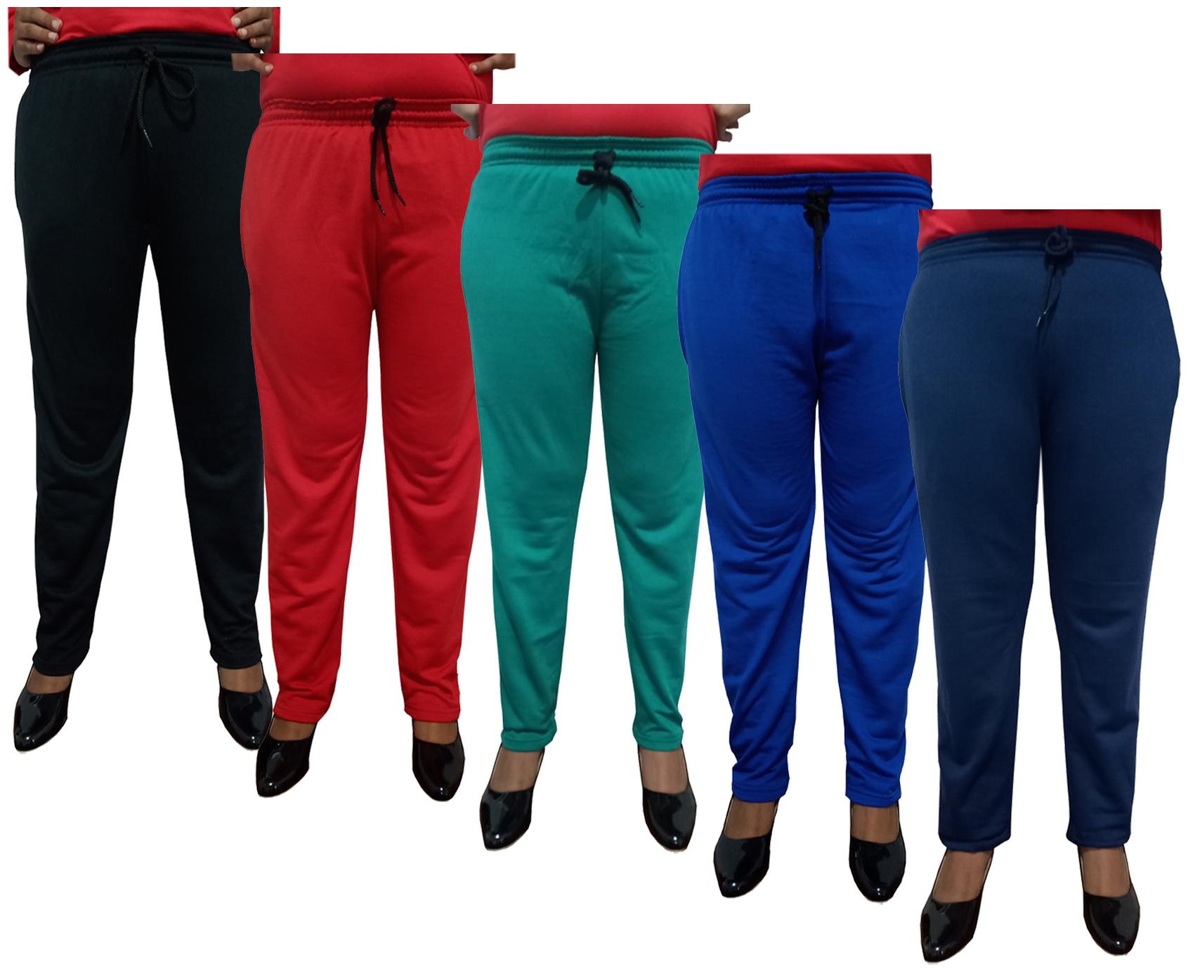 

Indiweaves Women Regular fit Fleece Solid Track pants - Multi