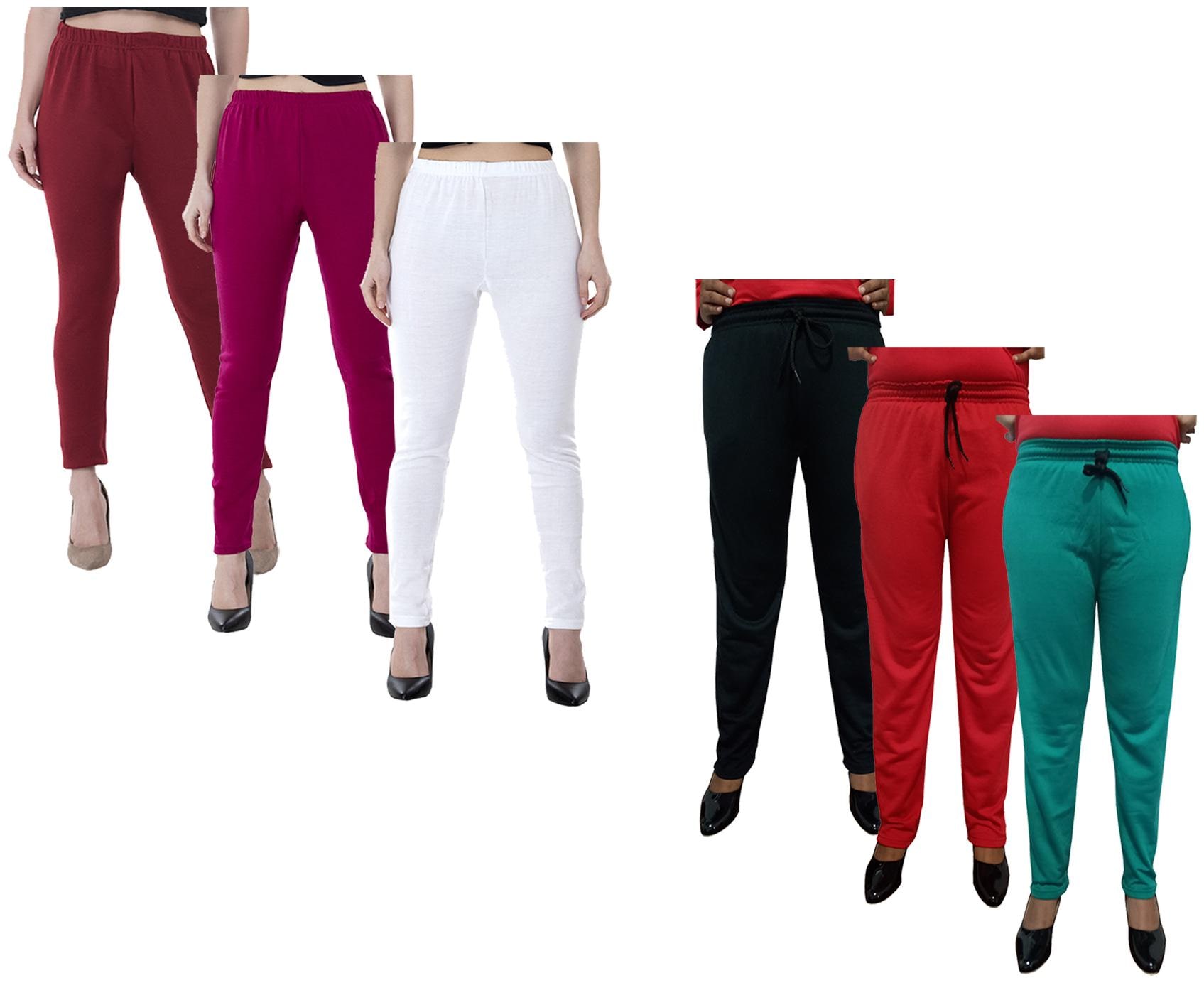 

Indiweaves Women Regular fit Fleece Solid Track pants - Multi
