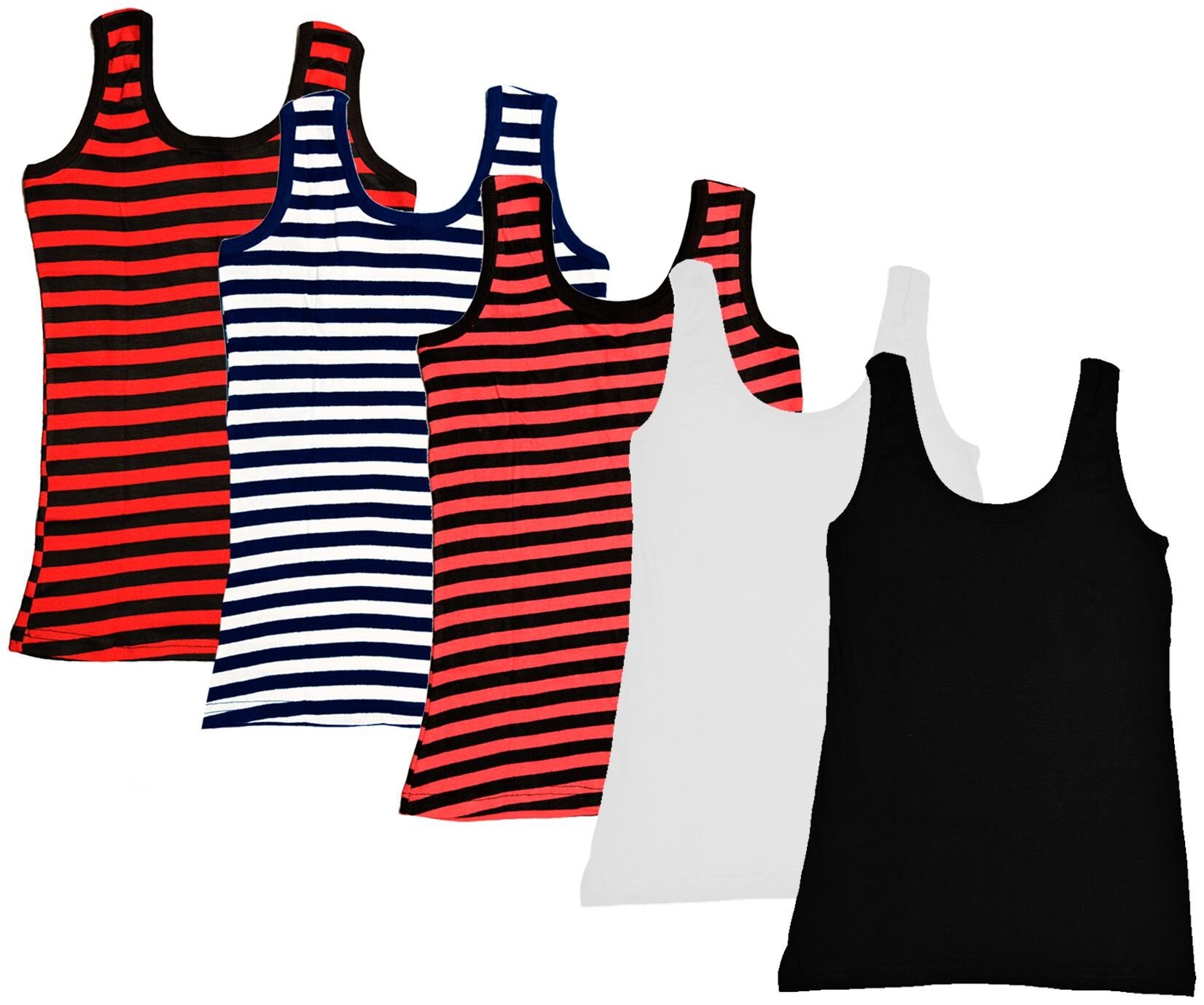 

Indiweaves Women Multi Regular fit U neck Cotton Tank top