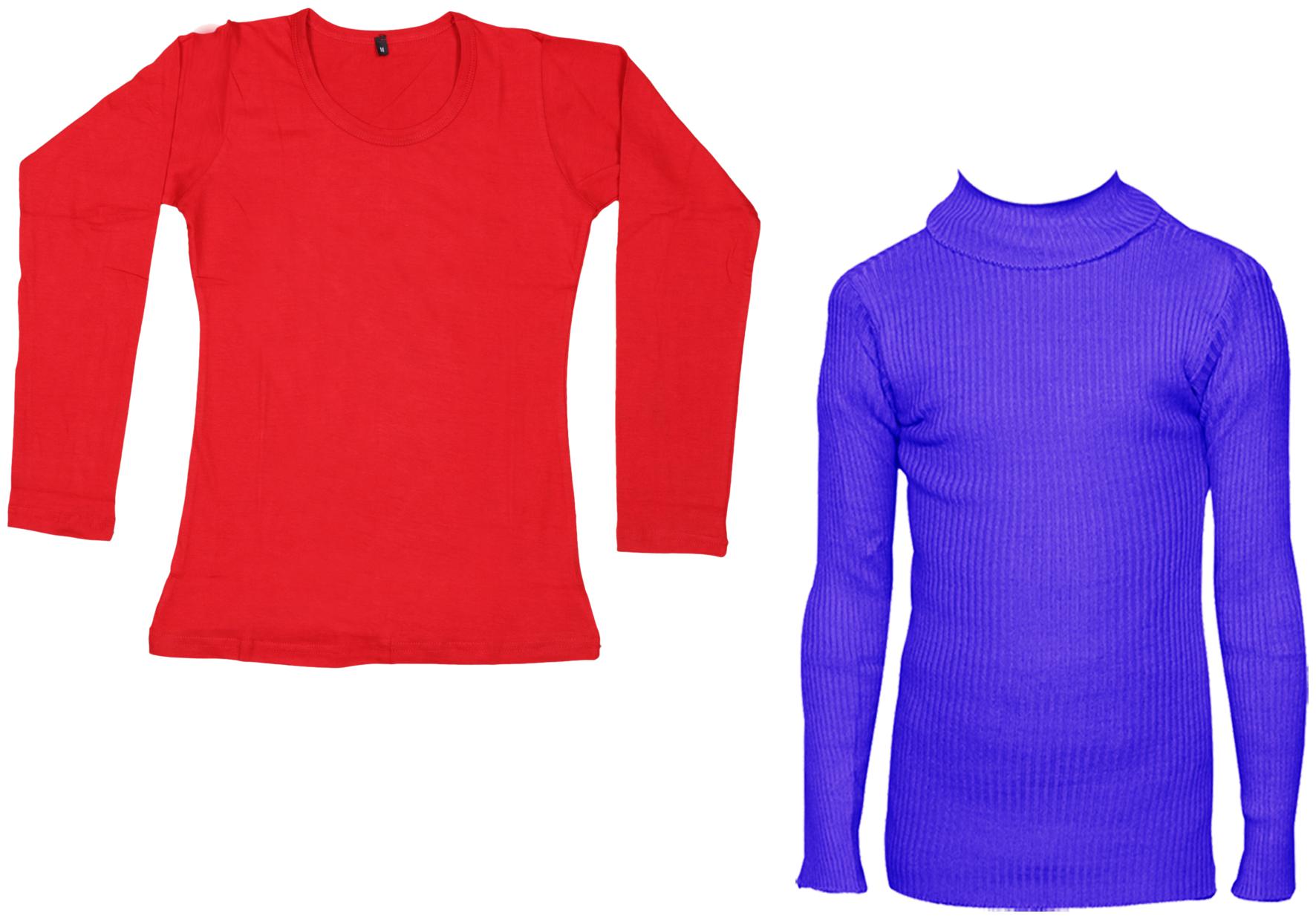 

Indiweaves Women Red Regular fit Round neck Cotton T shirt