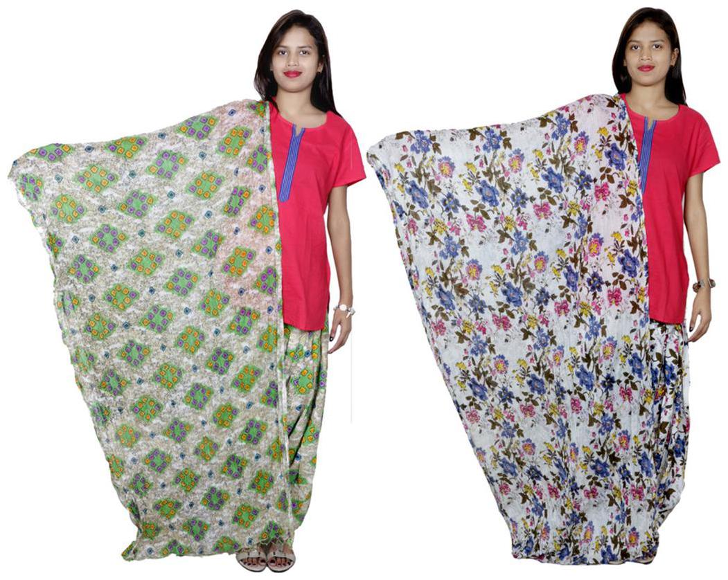 

Indiweaves Cotton Patiala Salwar With Dupatta Combo