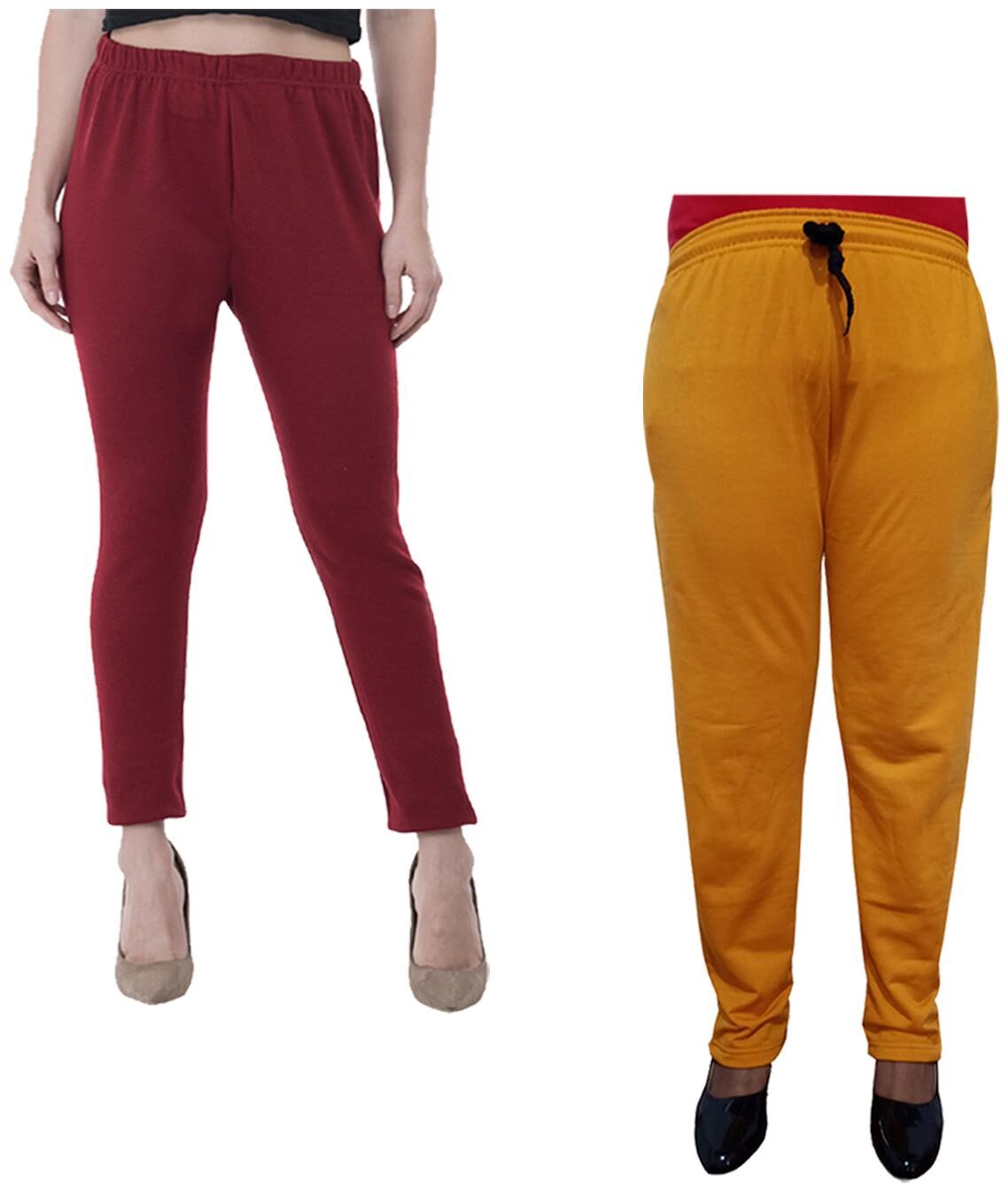 

Indiweaves Women Regular fit Fleece Solid Track pants - Multi