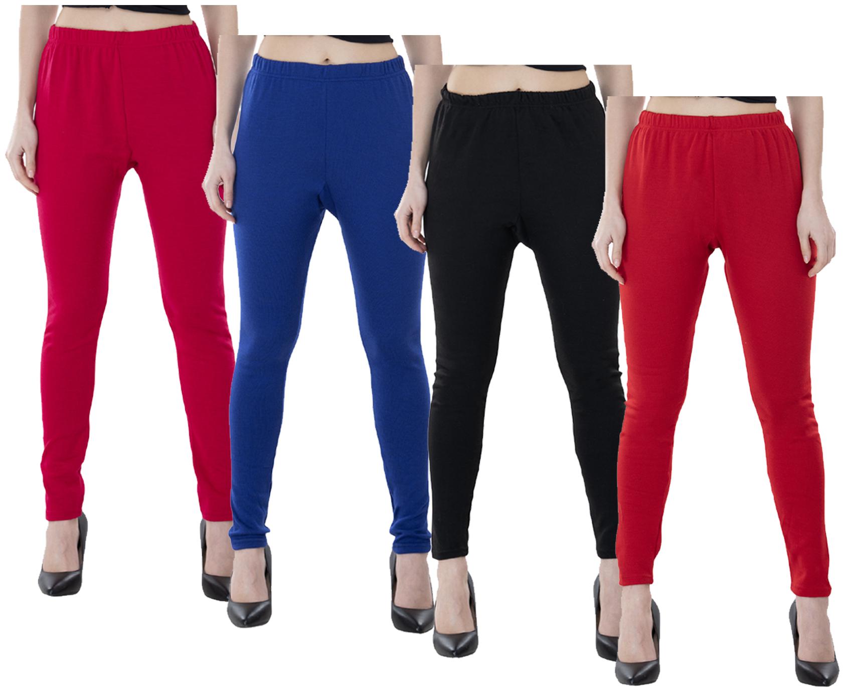 

IndiWeaves Women Warm Wollen Lycra Legging (Pack of 4)