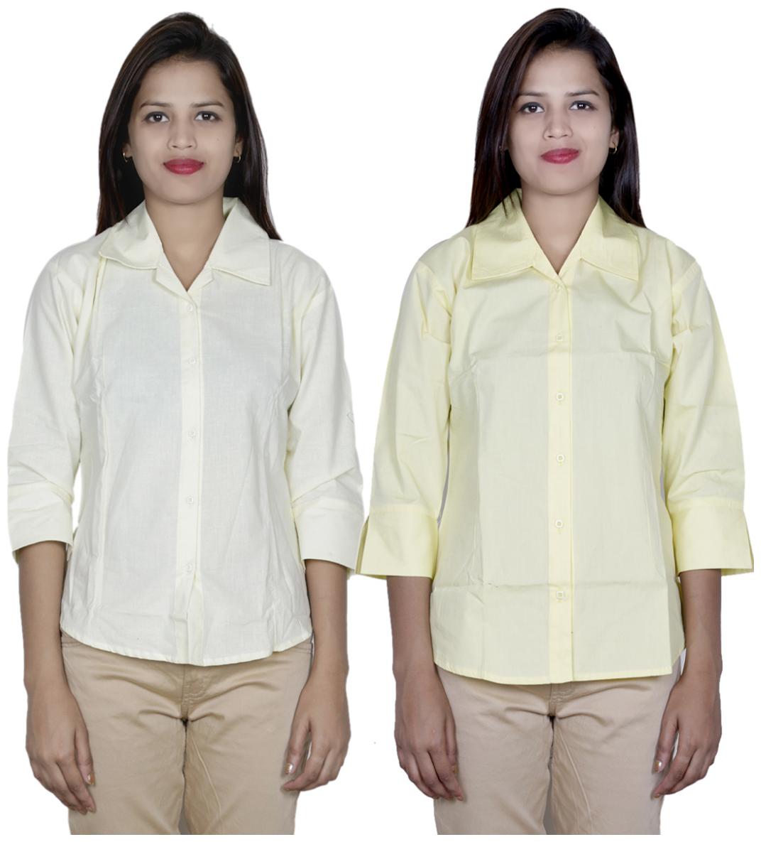 

Indiweaves Women Multi Solid Regular Fit Shirt