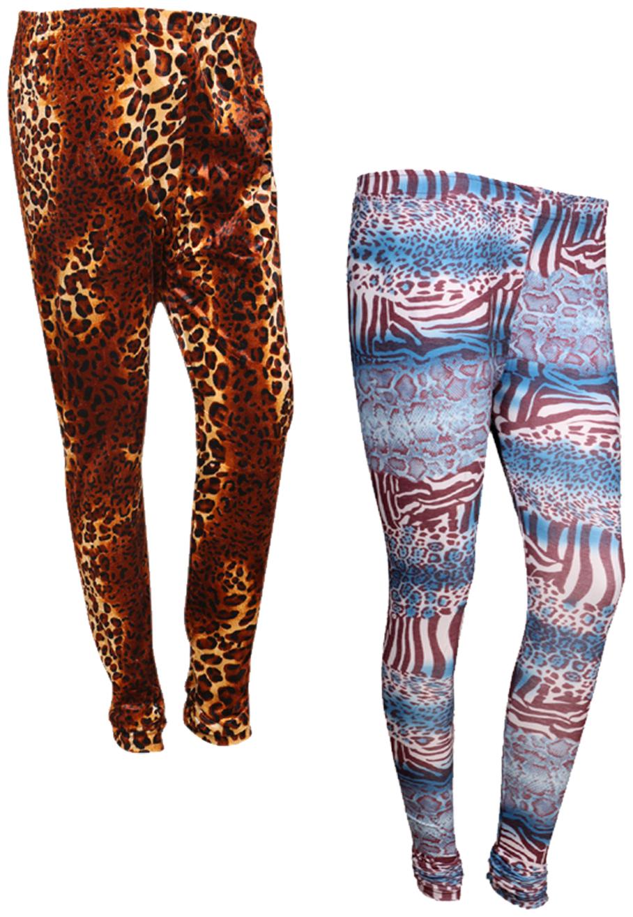 

IndiWeaves Women Cotton Printed Legging and Velvet Printed Leggings (Pack of 2)