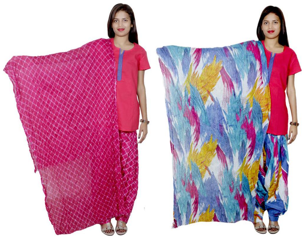 

Indiweaves Cotton Patiala Salwar With Dupatta Combo