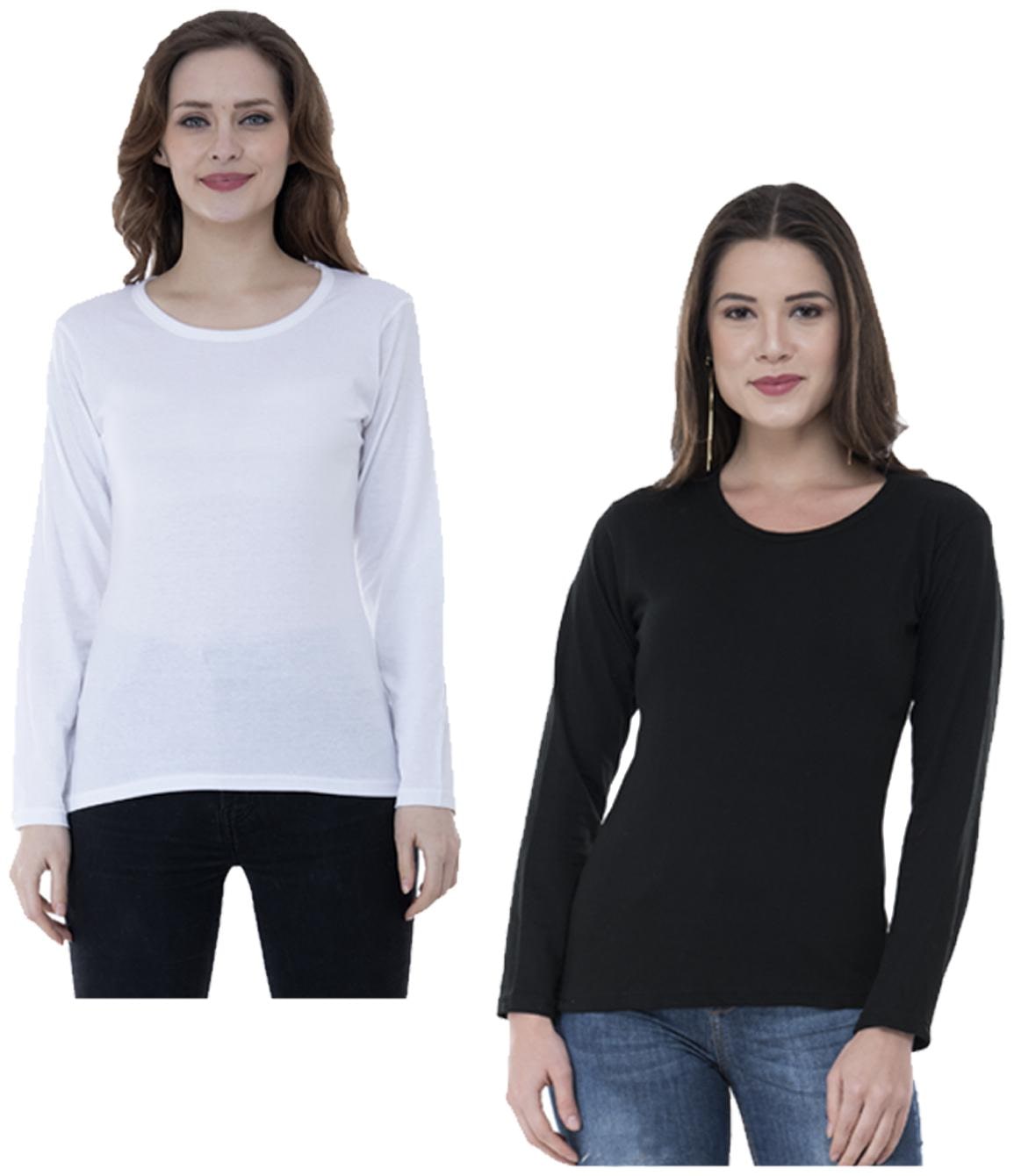 

Indiweaves Women Multi Regular fit Round neck Cotton T shirt