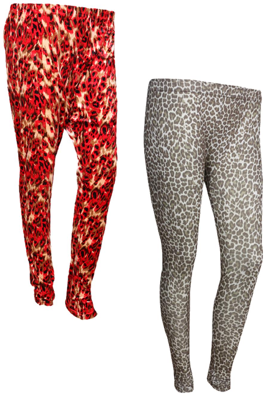 

IndiWeaves Women Cotton Printed Legging and Velvet Printed Leggings (Pack of 2)