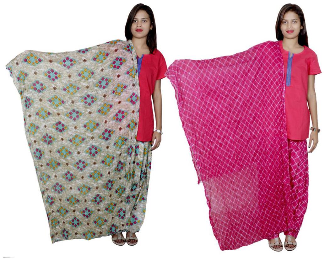 

Indiweaves Cotton Patiala Salwar With Dupatta Combo