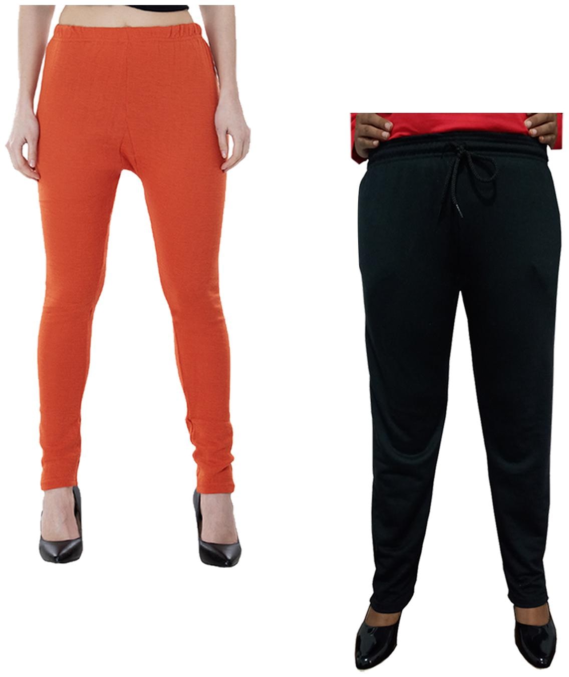 

Indiweaves Women Regular fit Fleece Solid Track pants - Multi