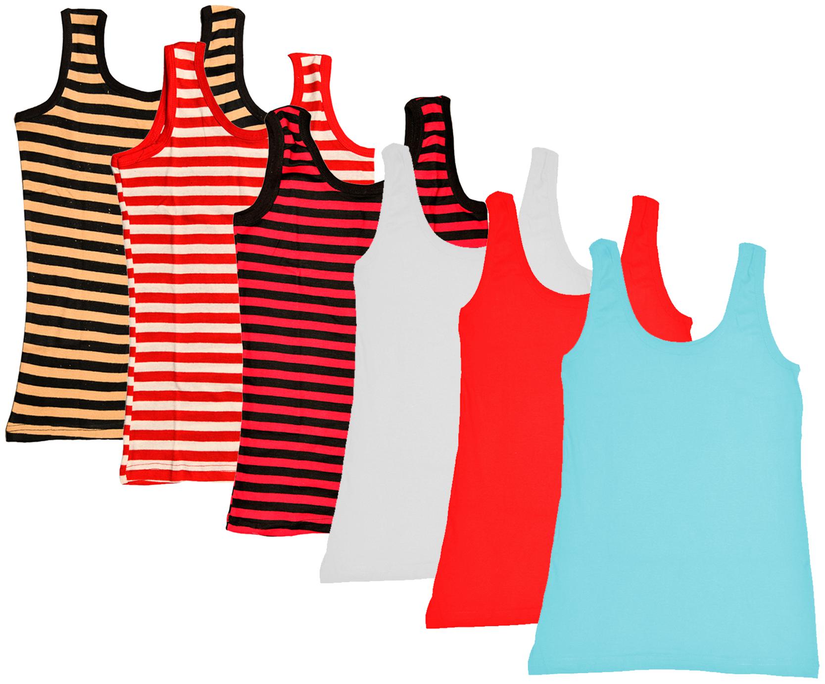 

Indiweaves Women Multi Regular fit U neck Cotton Tank top