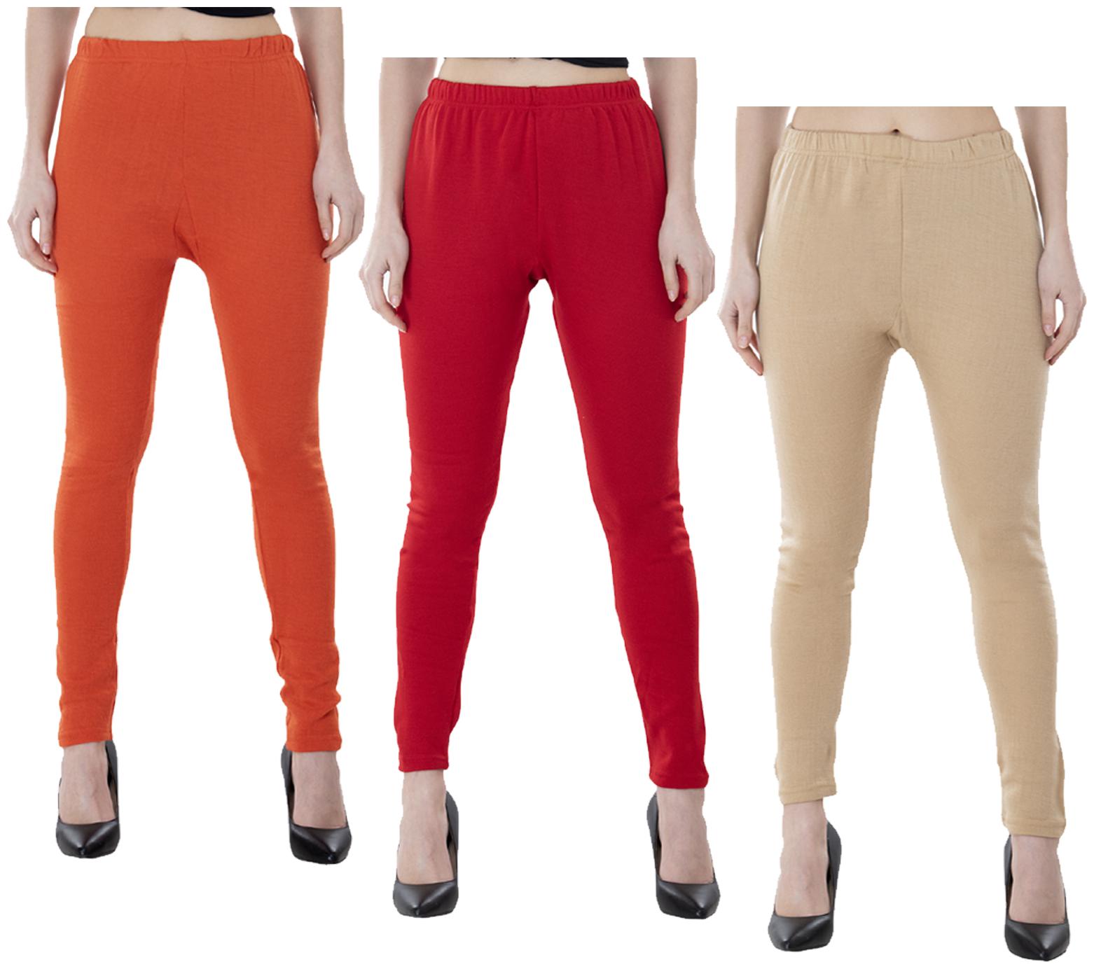 

IndiWeaves Women Warm Wollen Lycra Legging (Pack of 3)