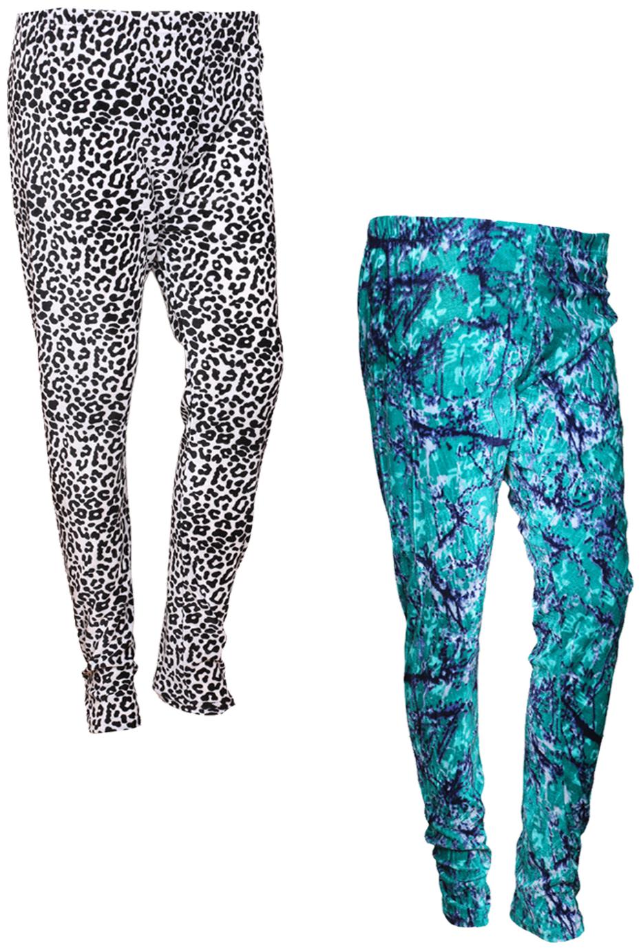 

IndiWeaves Women Velvet Printed Leggings for Winters Pack of 2