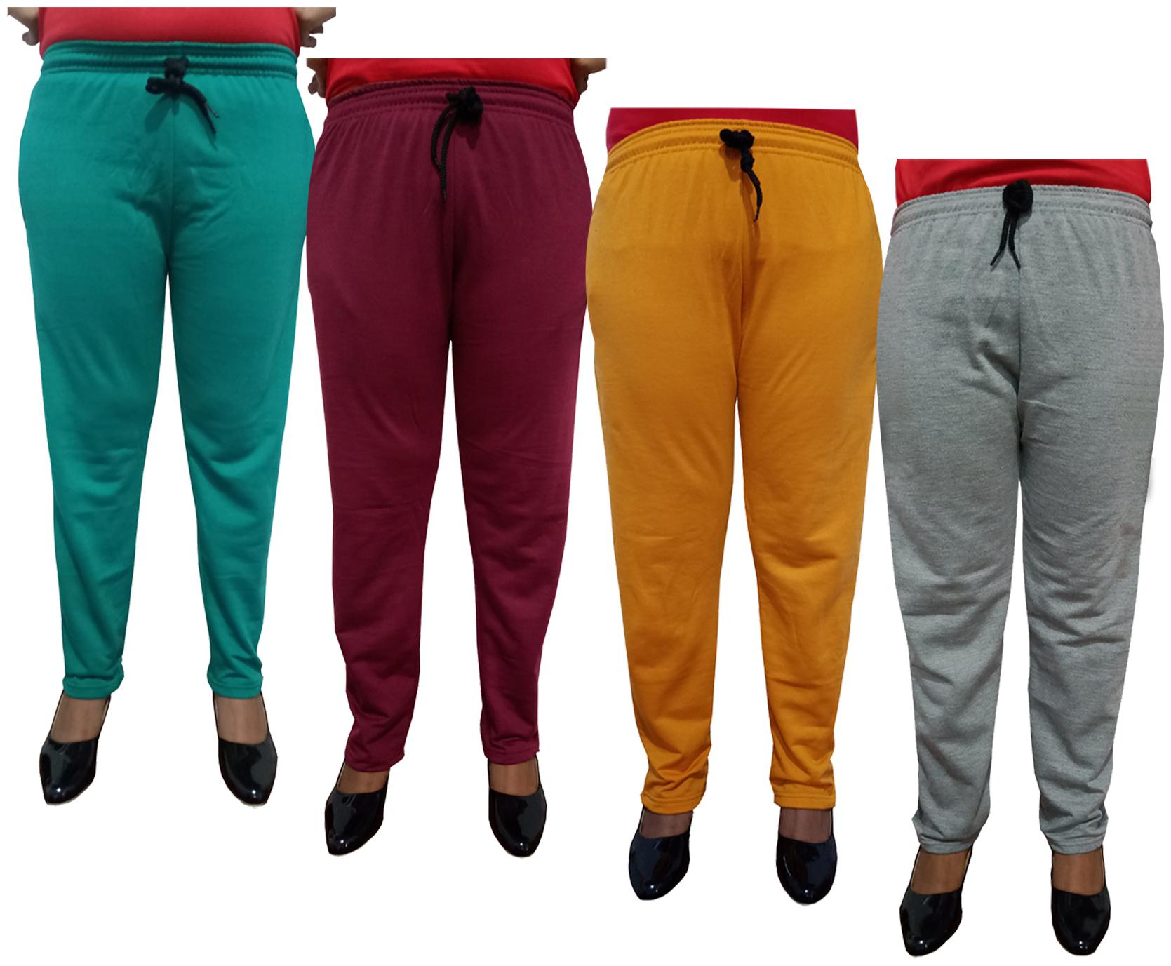 

Indiweaves Women Regular fit Fleece Solid Track pants - Multi