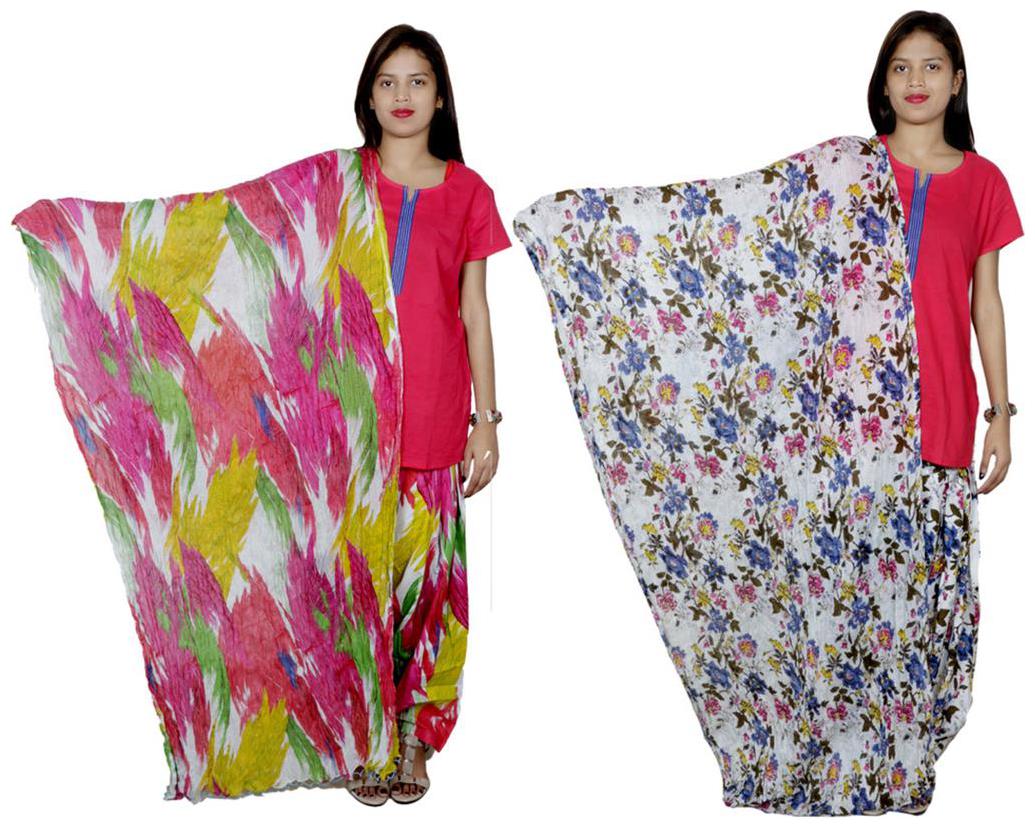 

Indiweaves Cotton Patiala Salwar With Dupatta Combo