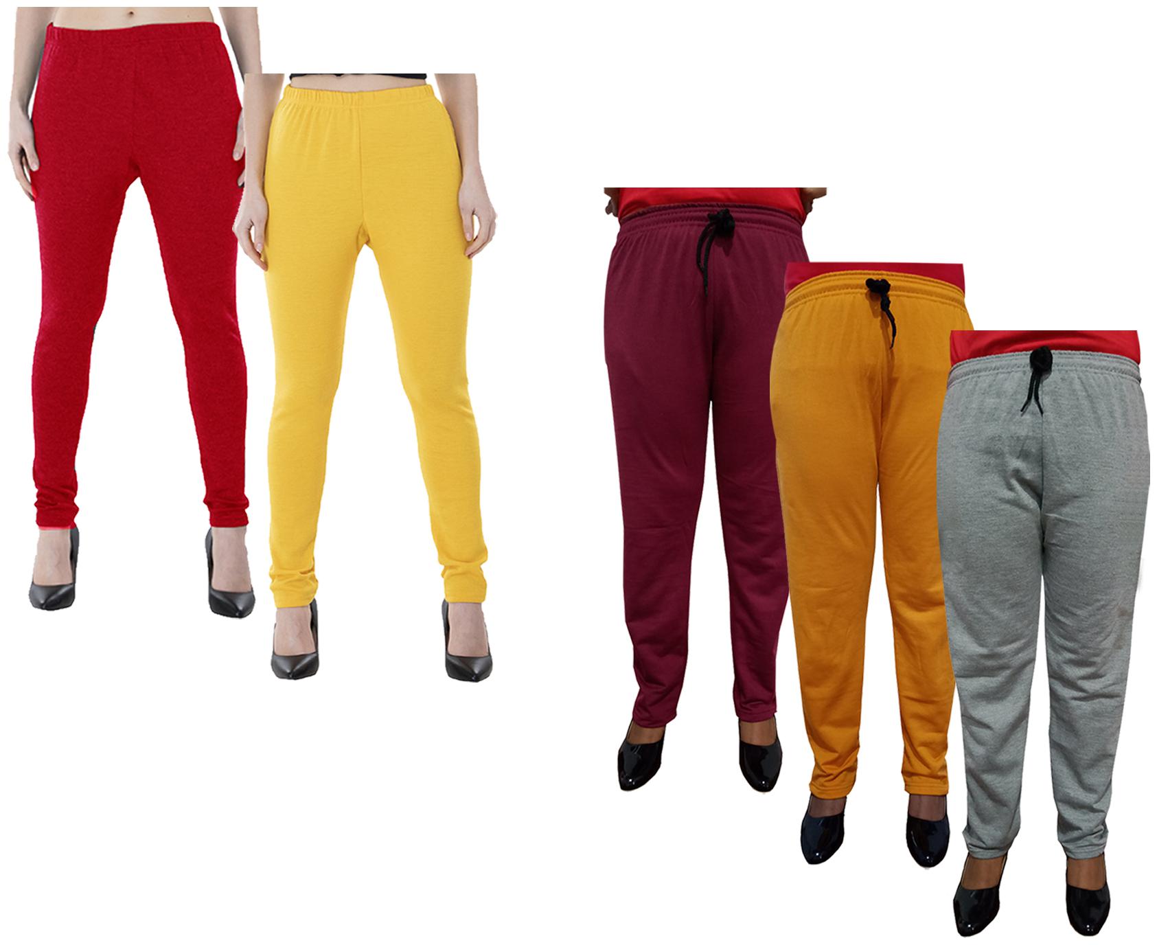 

Indiweaves Women Regular fit Fleece Solid Track pants - Multi